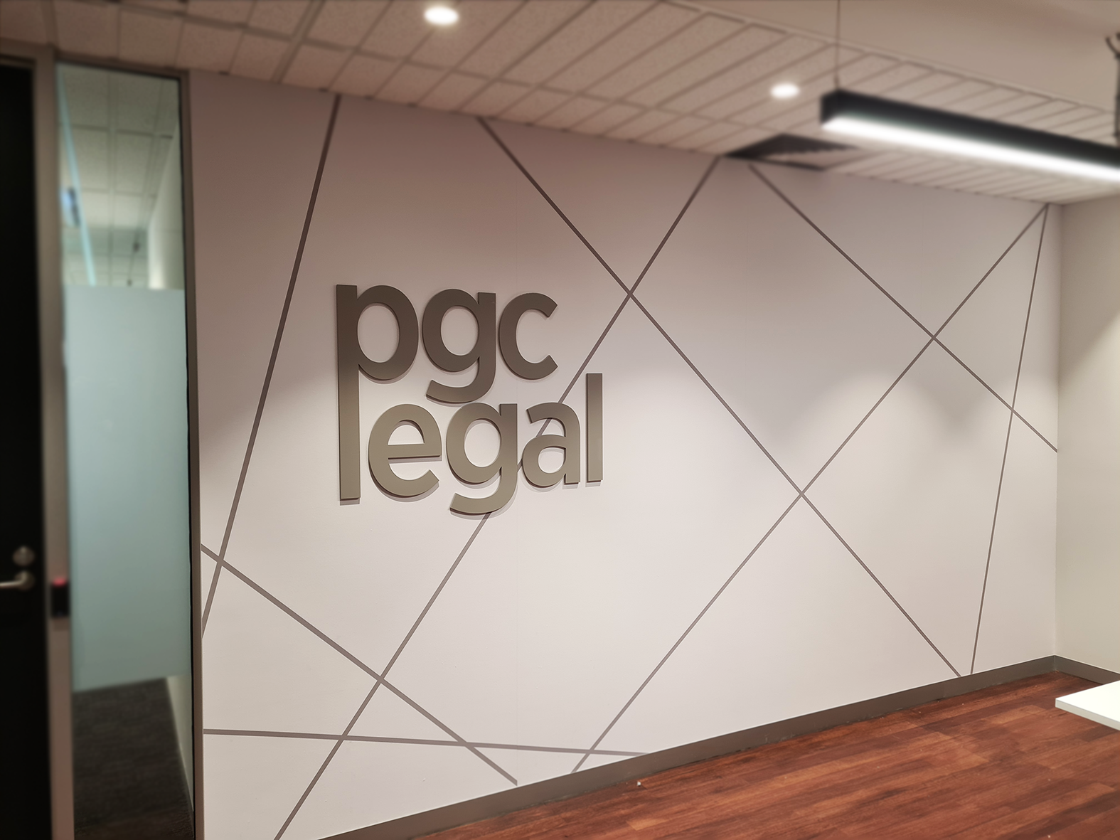 10mm acrylic 2pac painted 
Digital print wall graphic