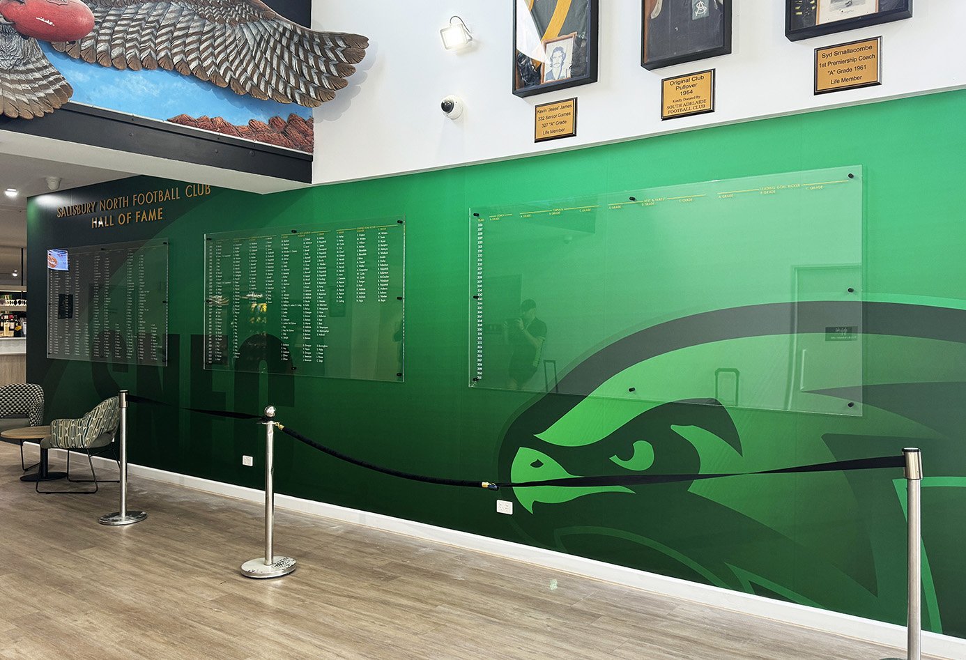 Clear acrylic wall mounted boards