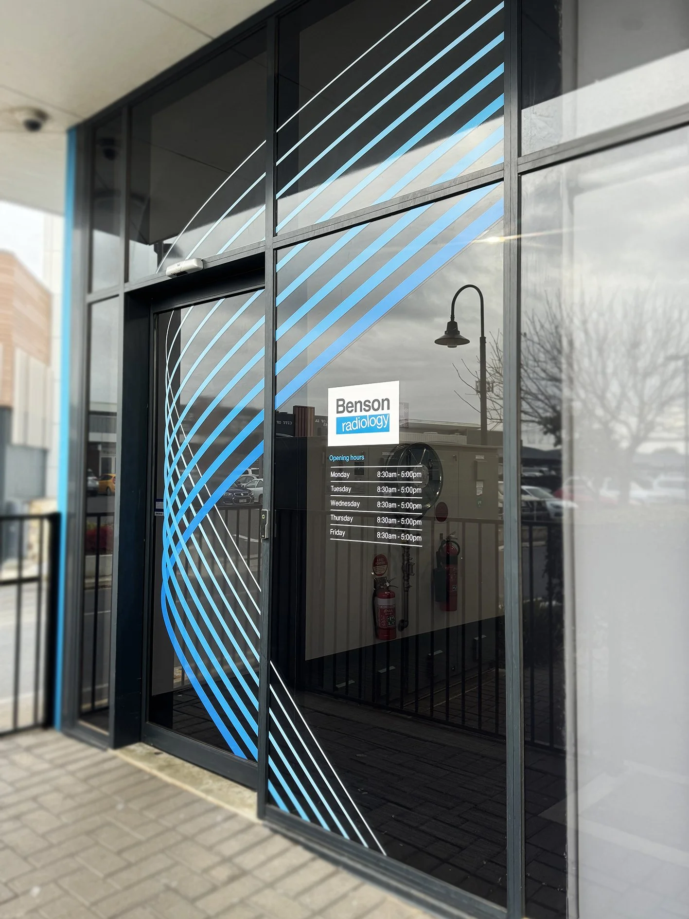 Window graphics with white ink