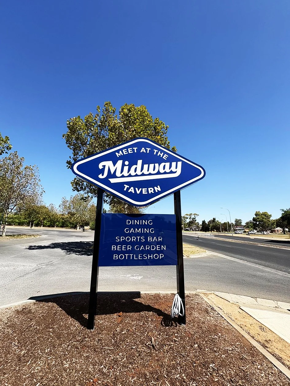 Pylon signage with Illuminated lightbox