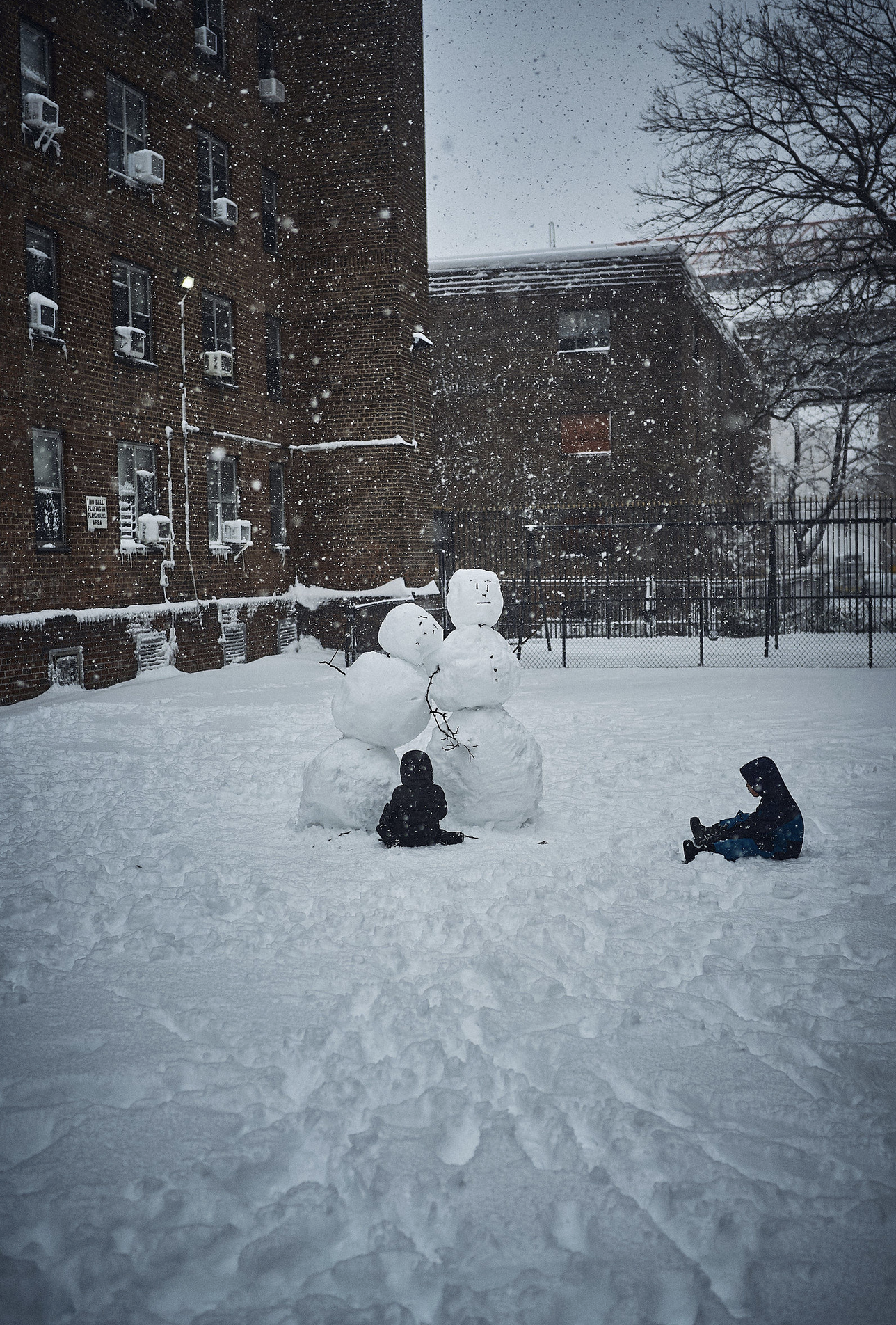 Children with snowmen
