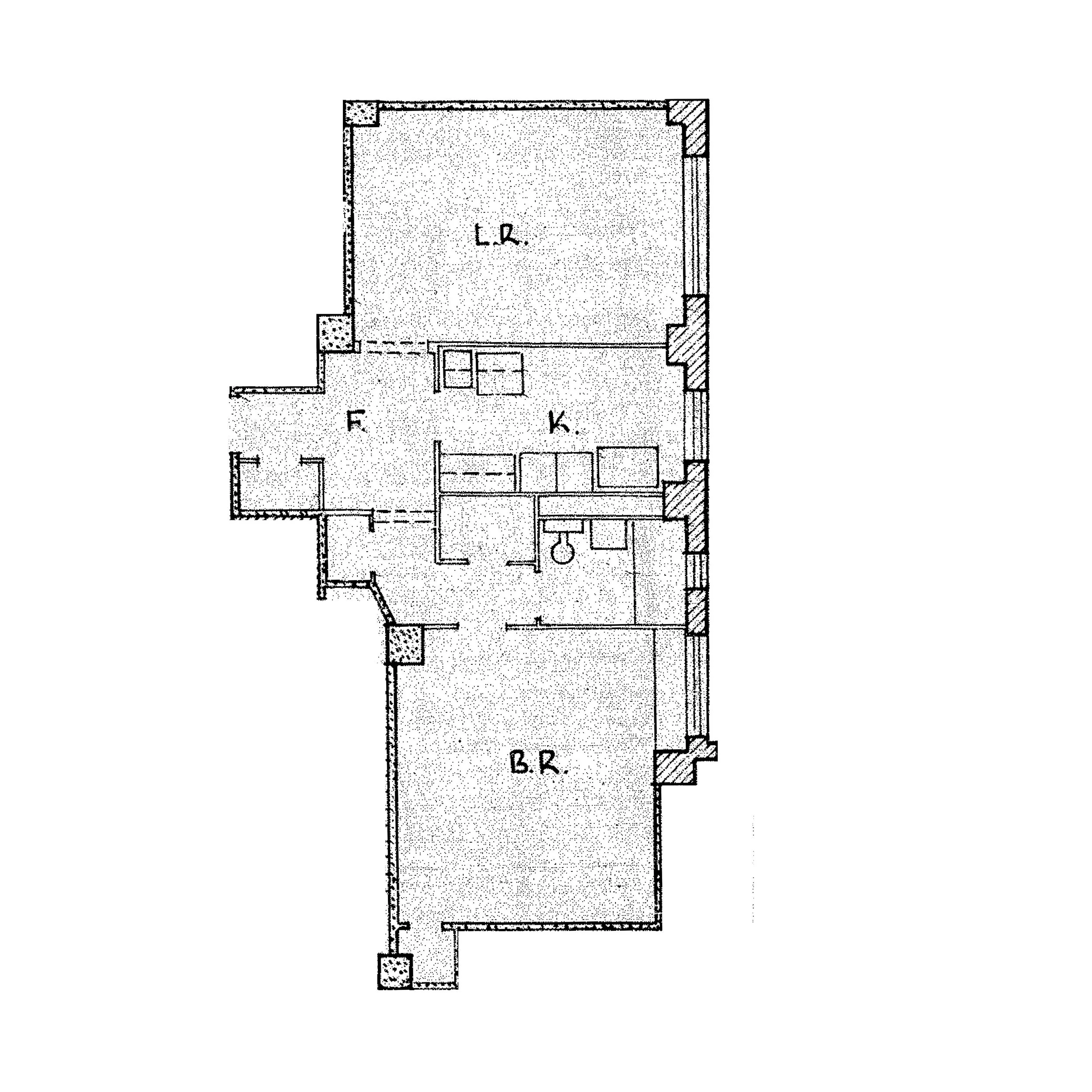 A 1 bedroom apartment floorplan