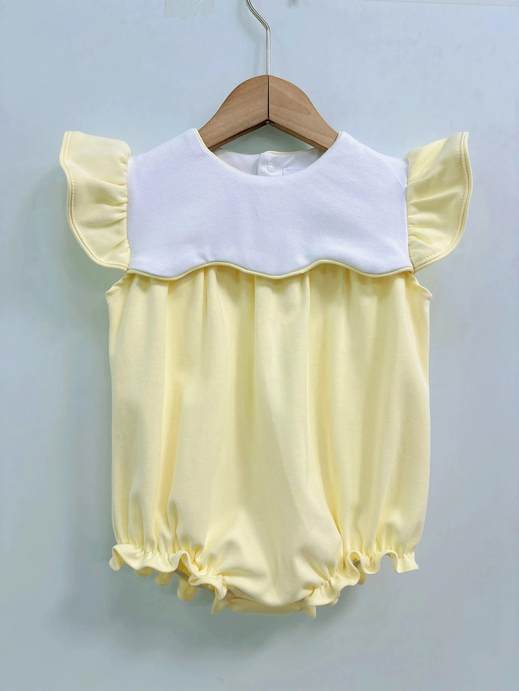 Girls Flocked Bubble Romper