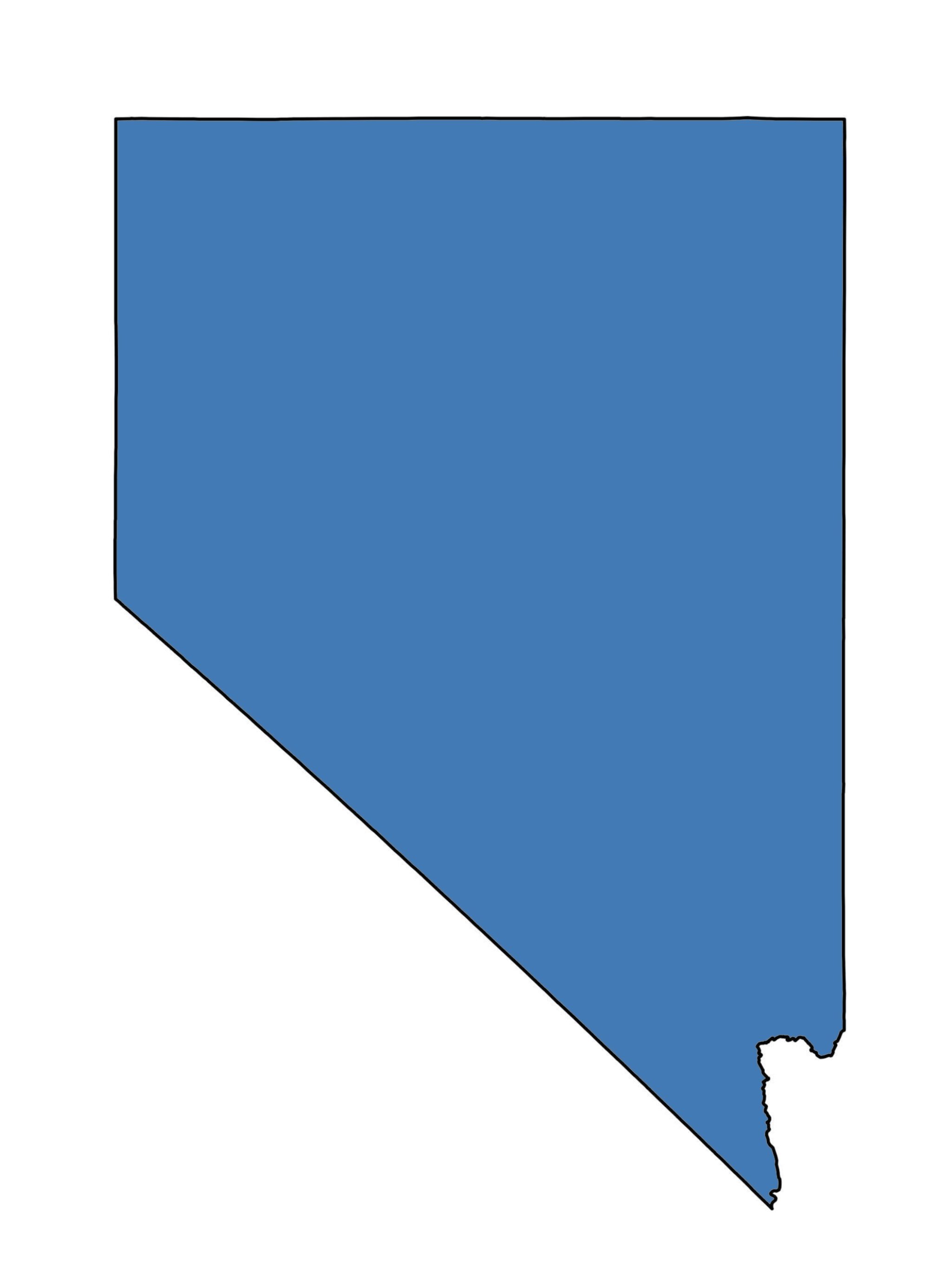 State outline of Nevada.