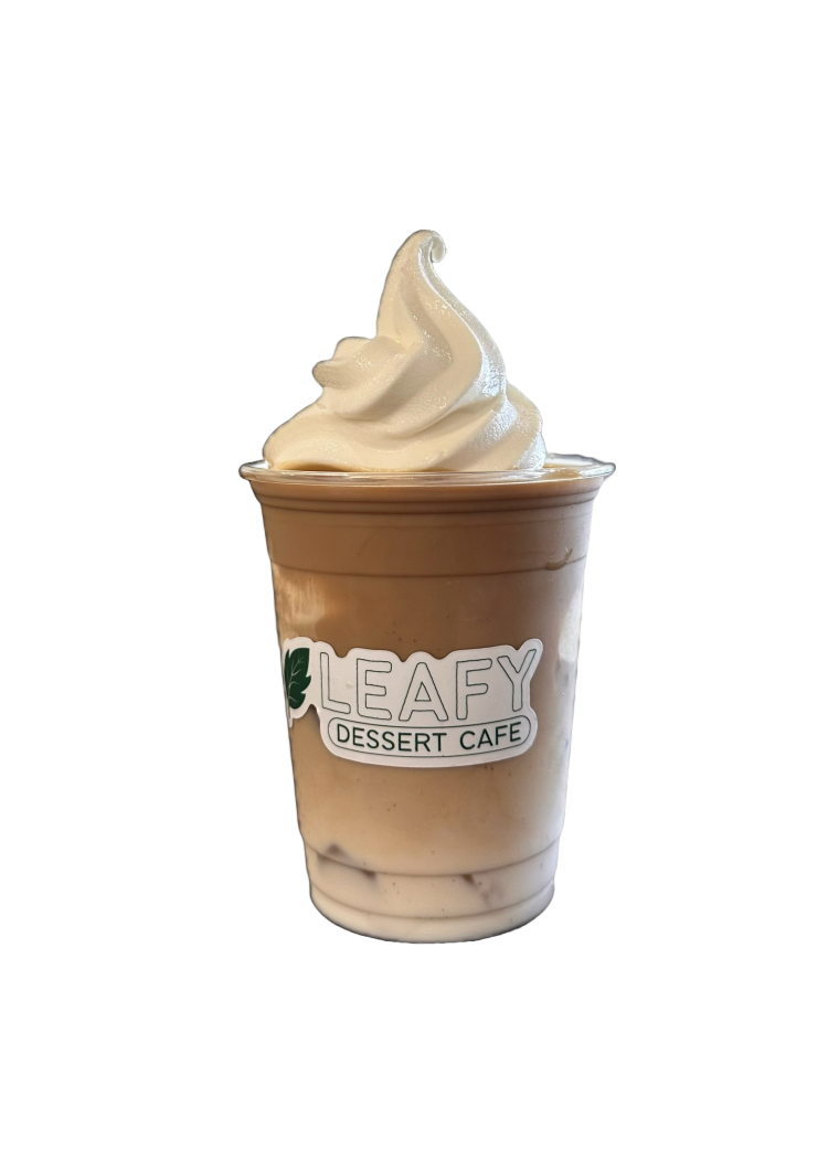 Coffee float. Soft serve with iced coffee. 