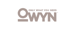 WYN logo with the phrase 'Only what you need' above