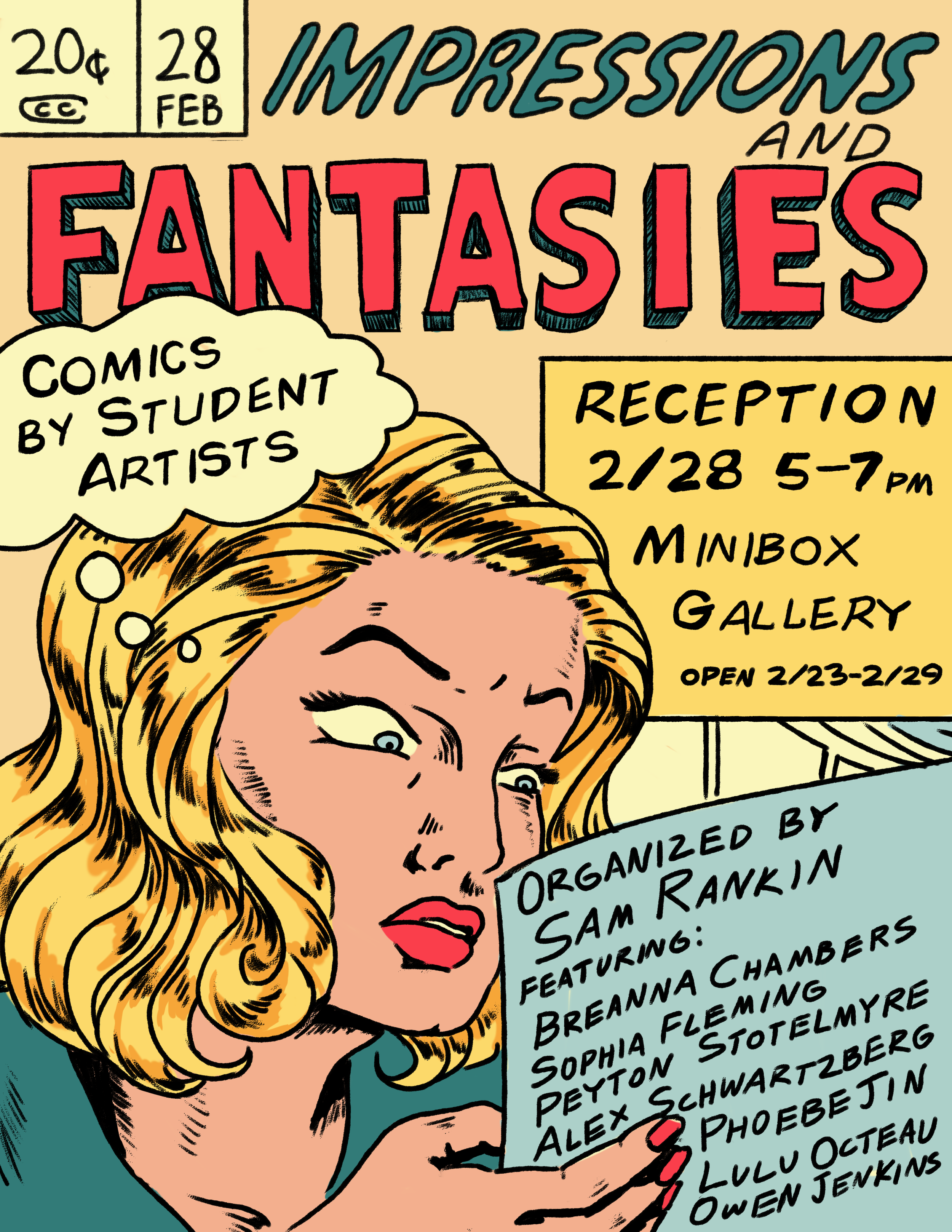 Impressions and Fantasies gallery event flyer