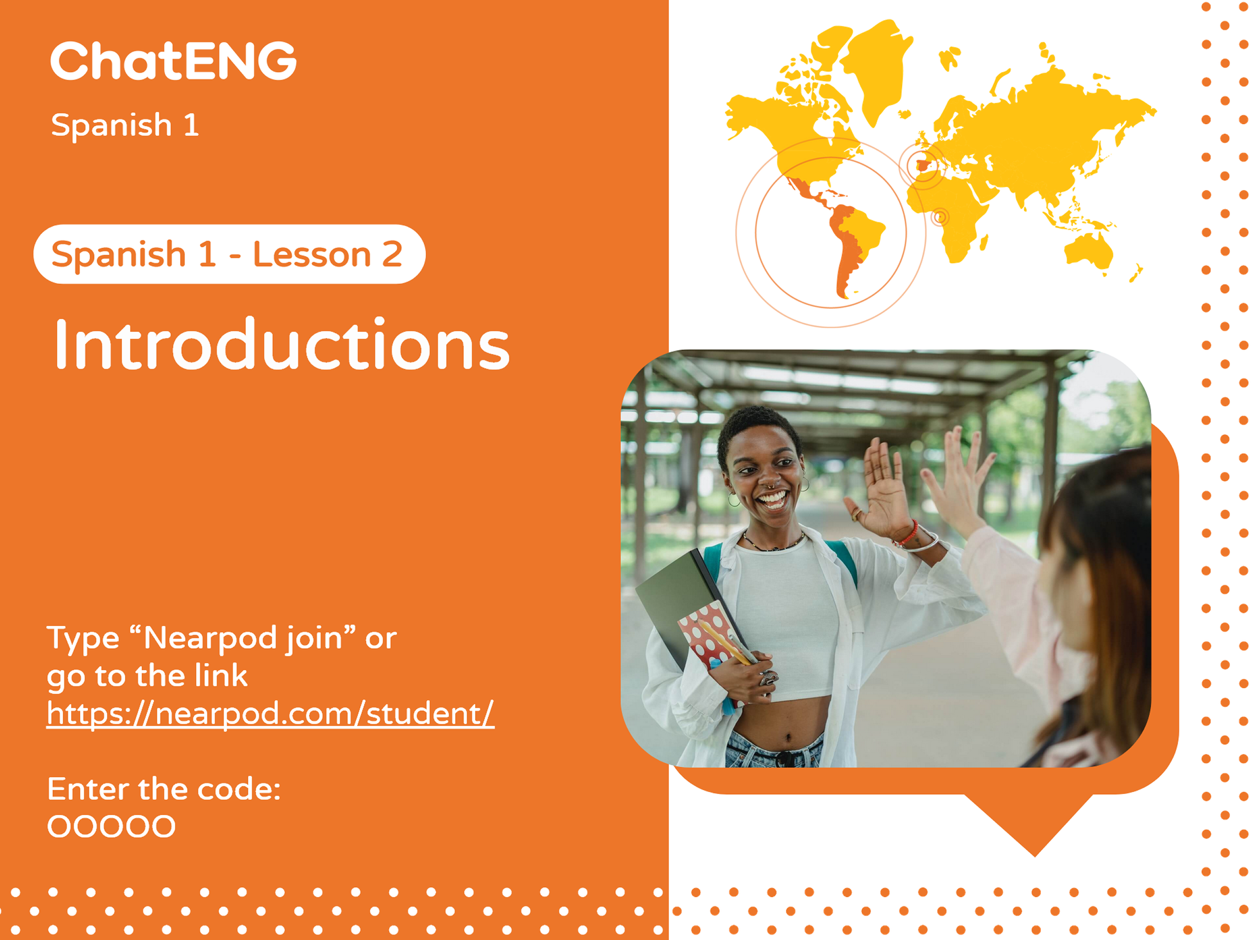 Cover page for a Spanish lesson titled "Introductions"