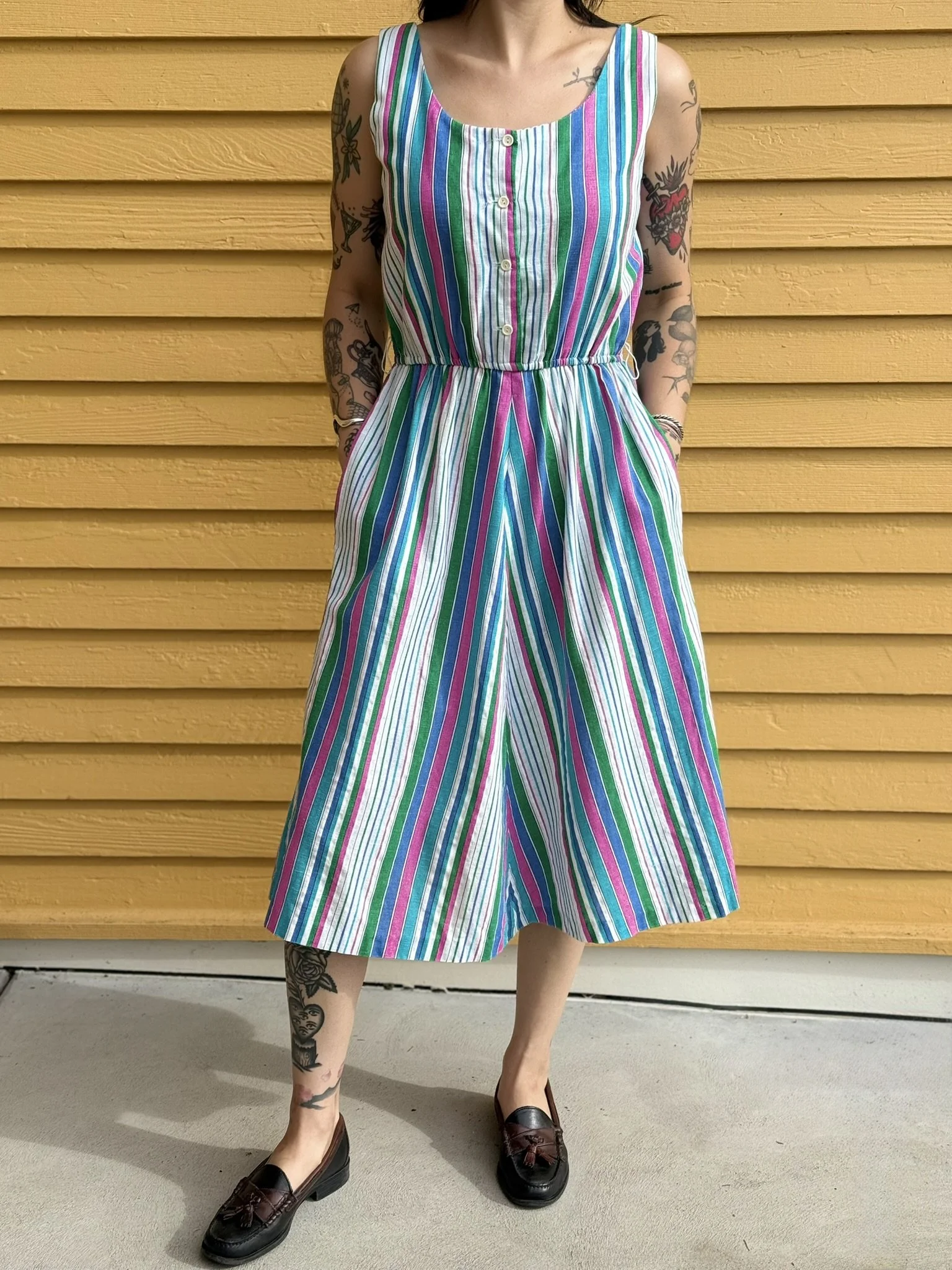 1980s Jewel Stripe Midi by California Looks