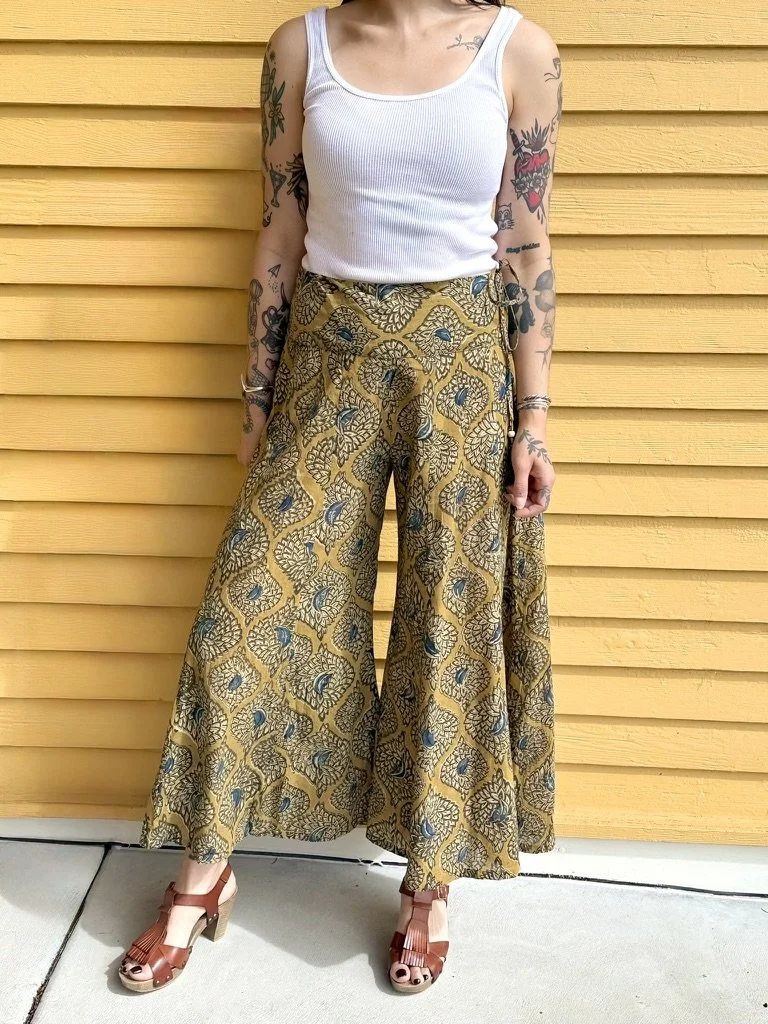 Foliage Block Print Breezy Pants