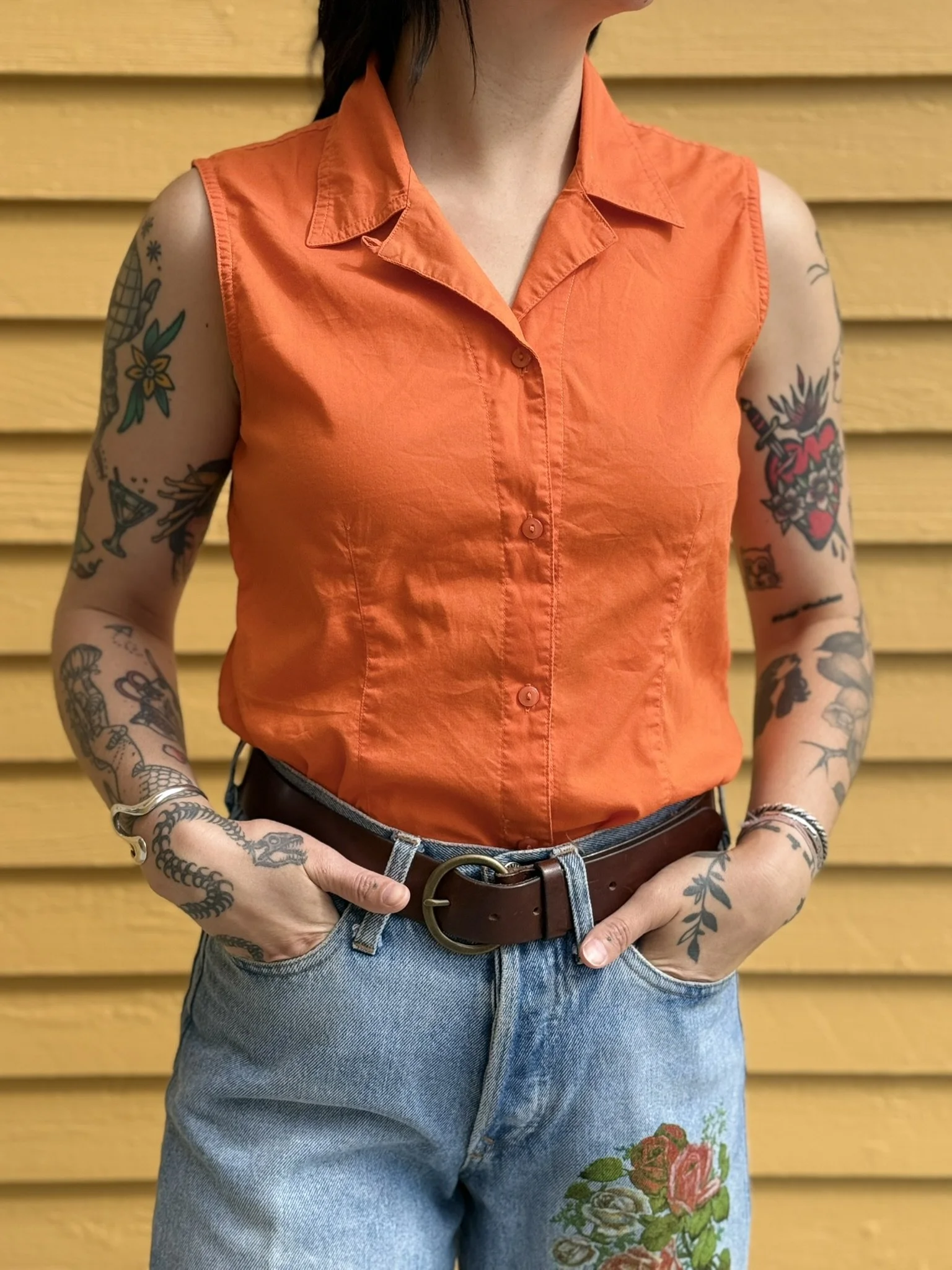 Vintage Button Down Tank