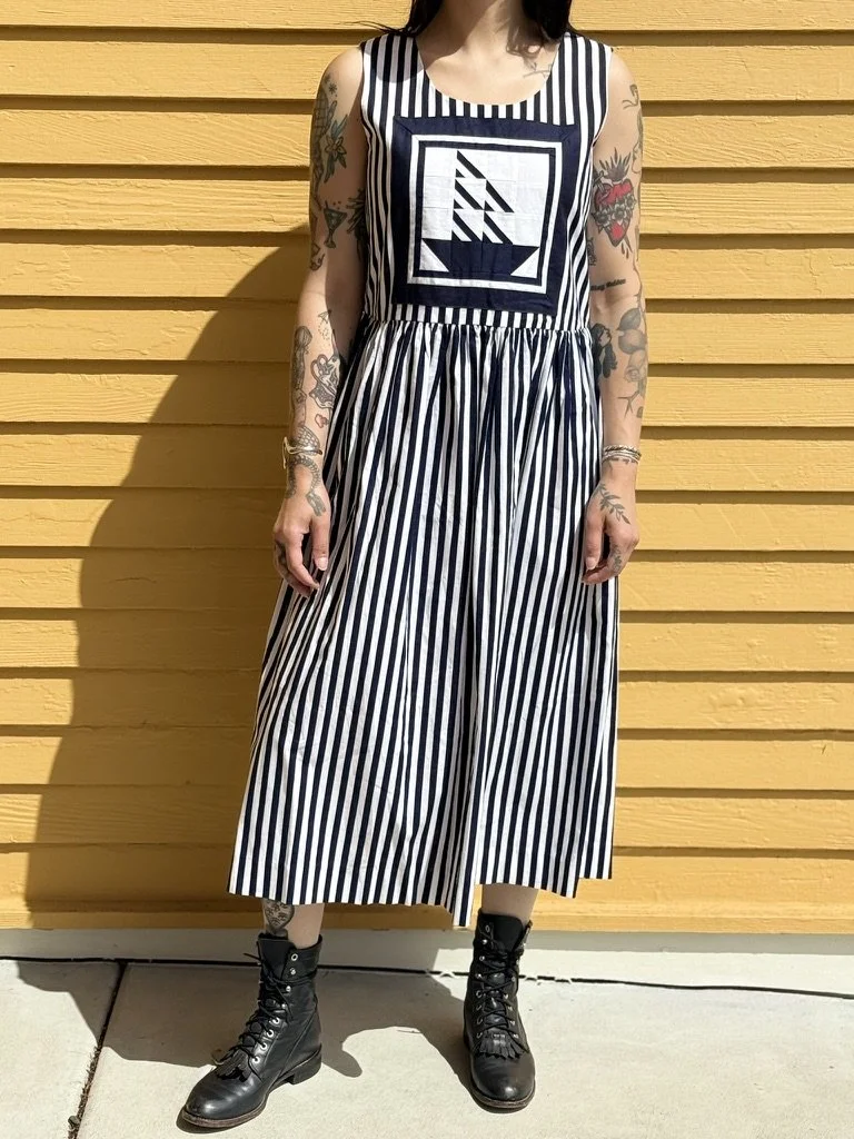 Vintage Quilted Dock Goth Dress