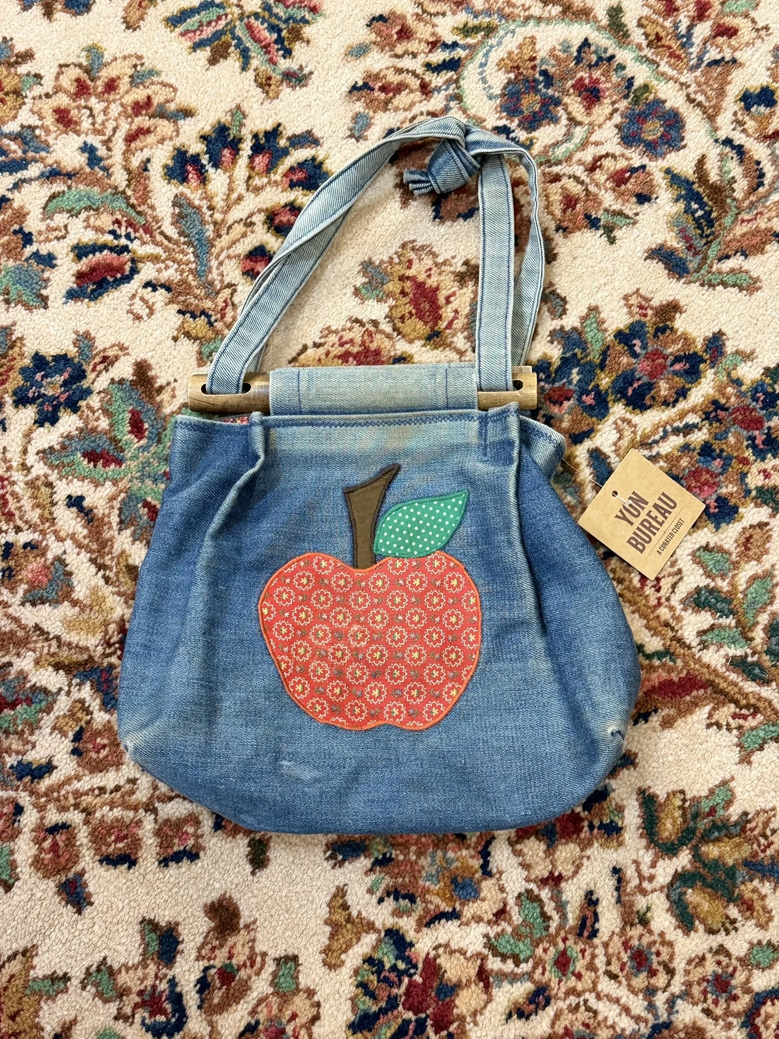 1970s Apple Appliqué Bag