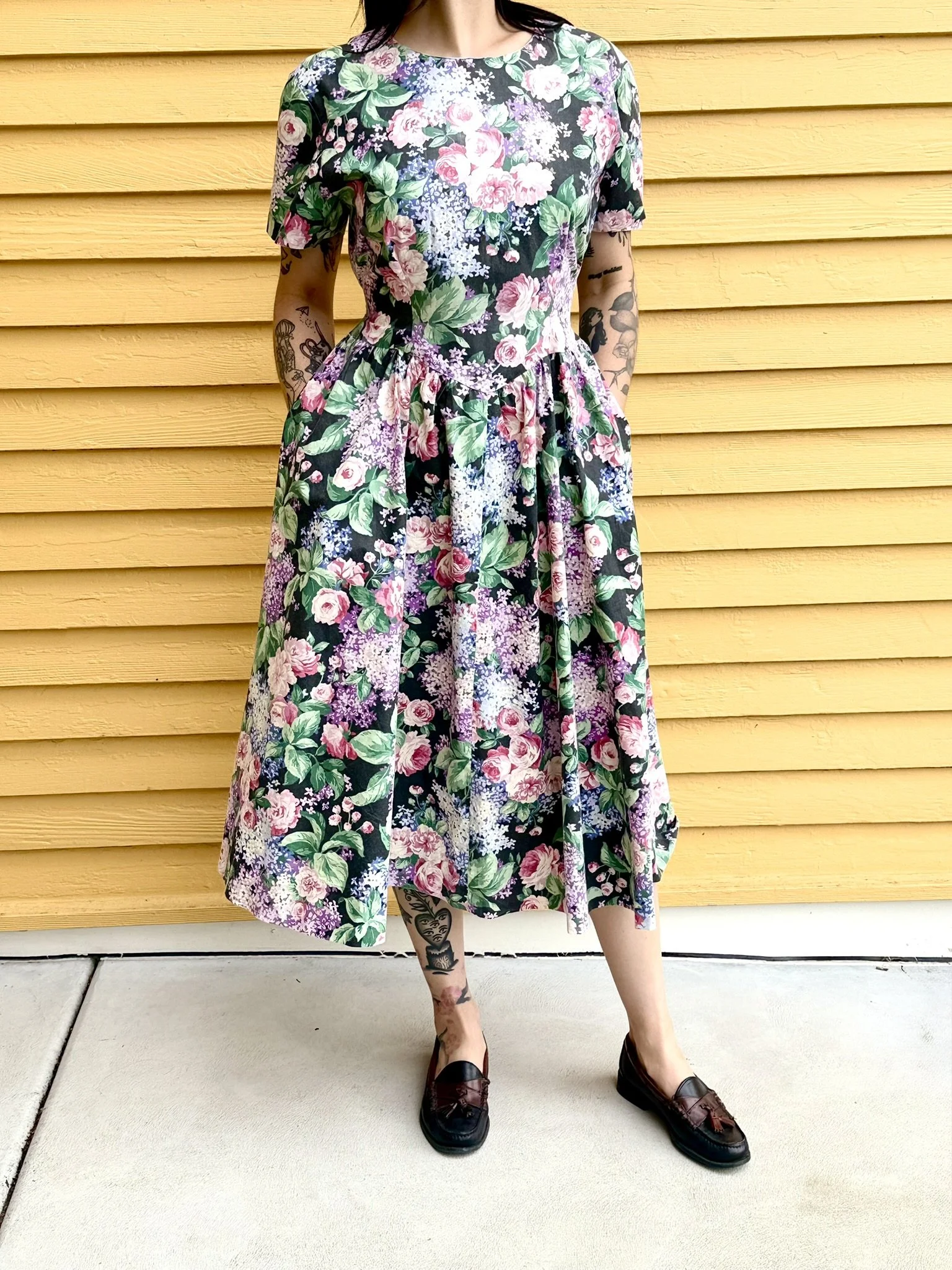 Vintage Handmade Western Gothic Garden Dress