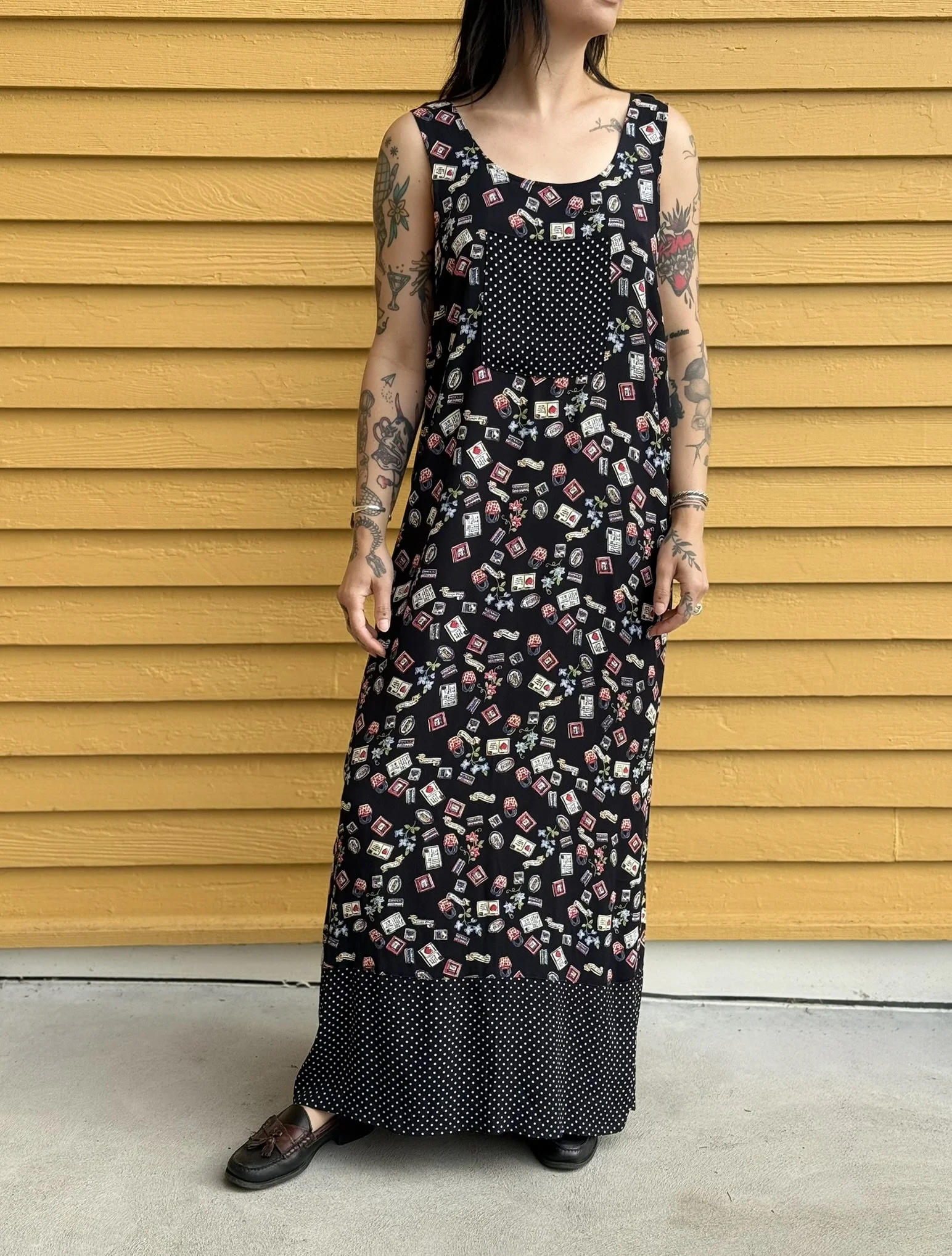 1990s Love Letter Dress in Ink by Jenny Helene