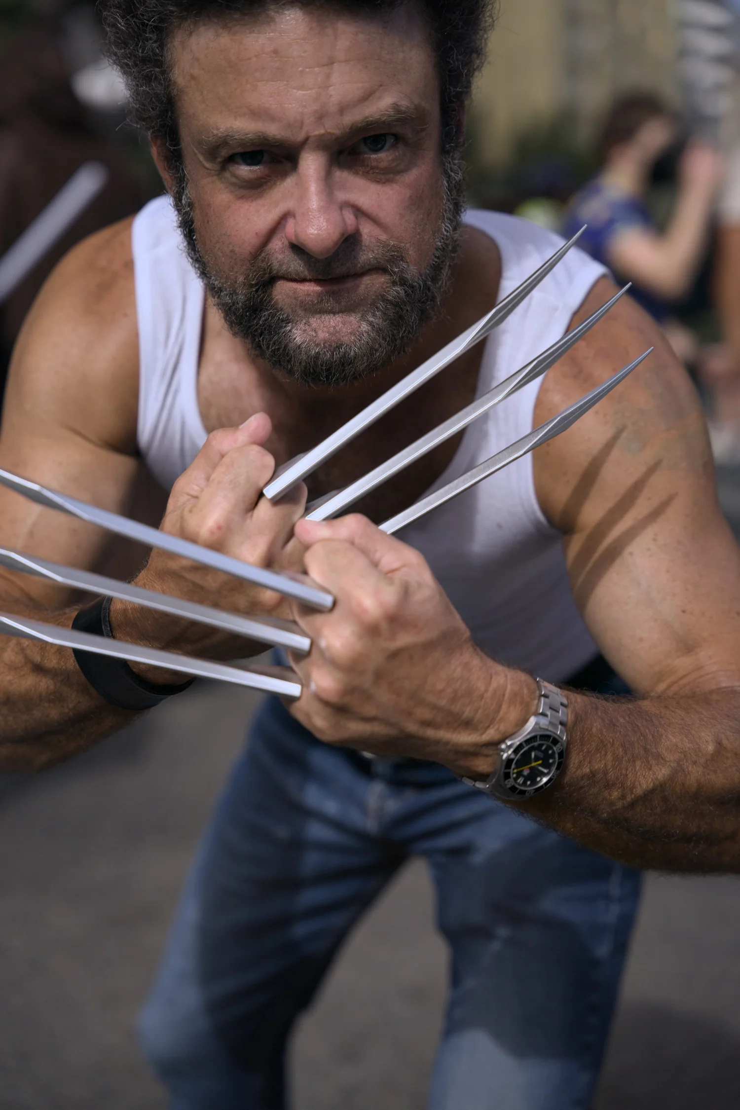 Wolverine cosplay portrait at San Diego Comic-Con