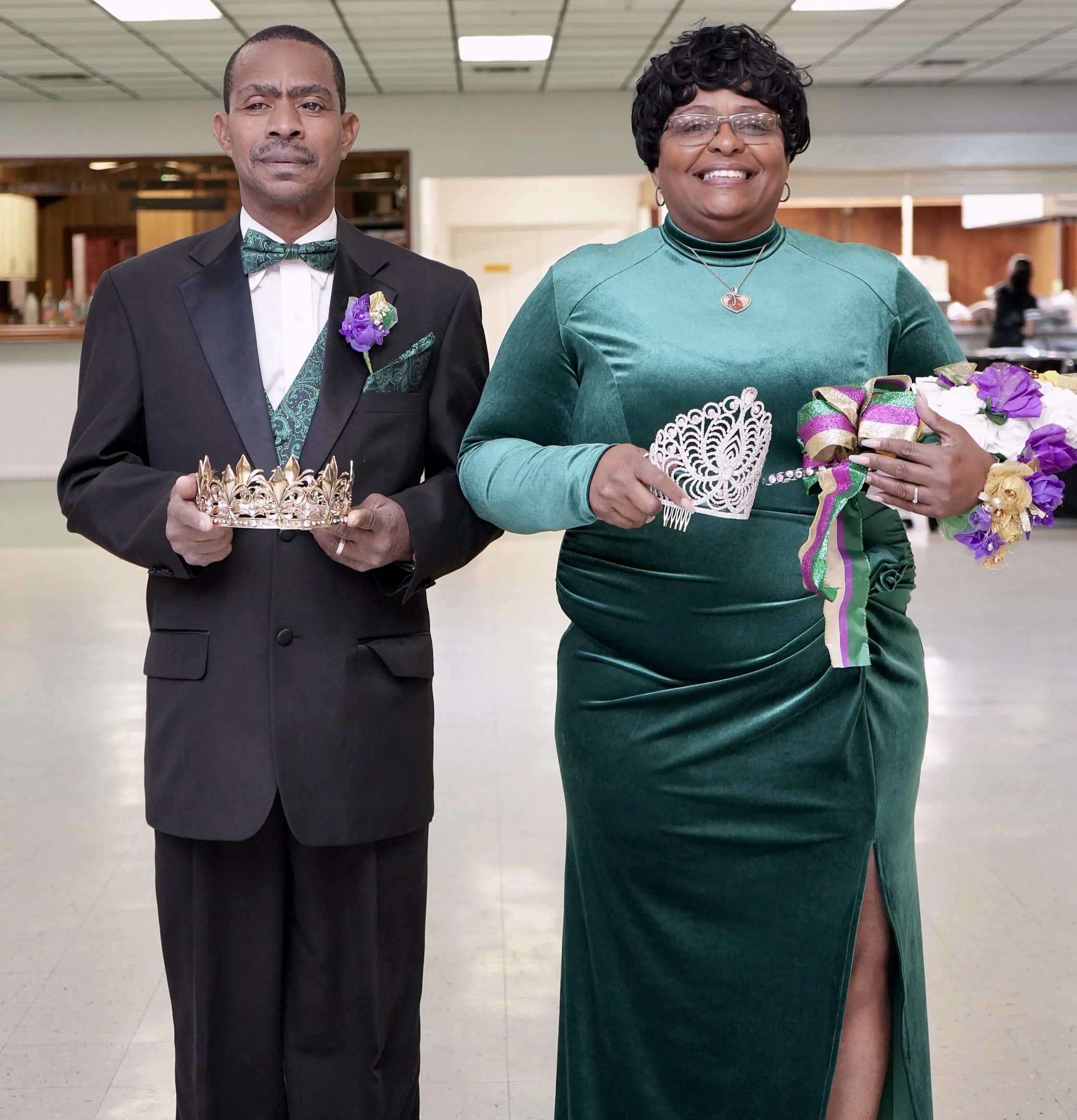 Outgoing 2025 King and Queen at the NOBDA Mardi Gras Ball New Orleans — Crescent Lens event photography