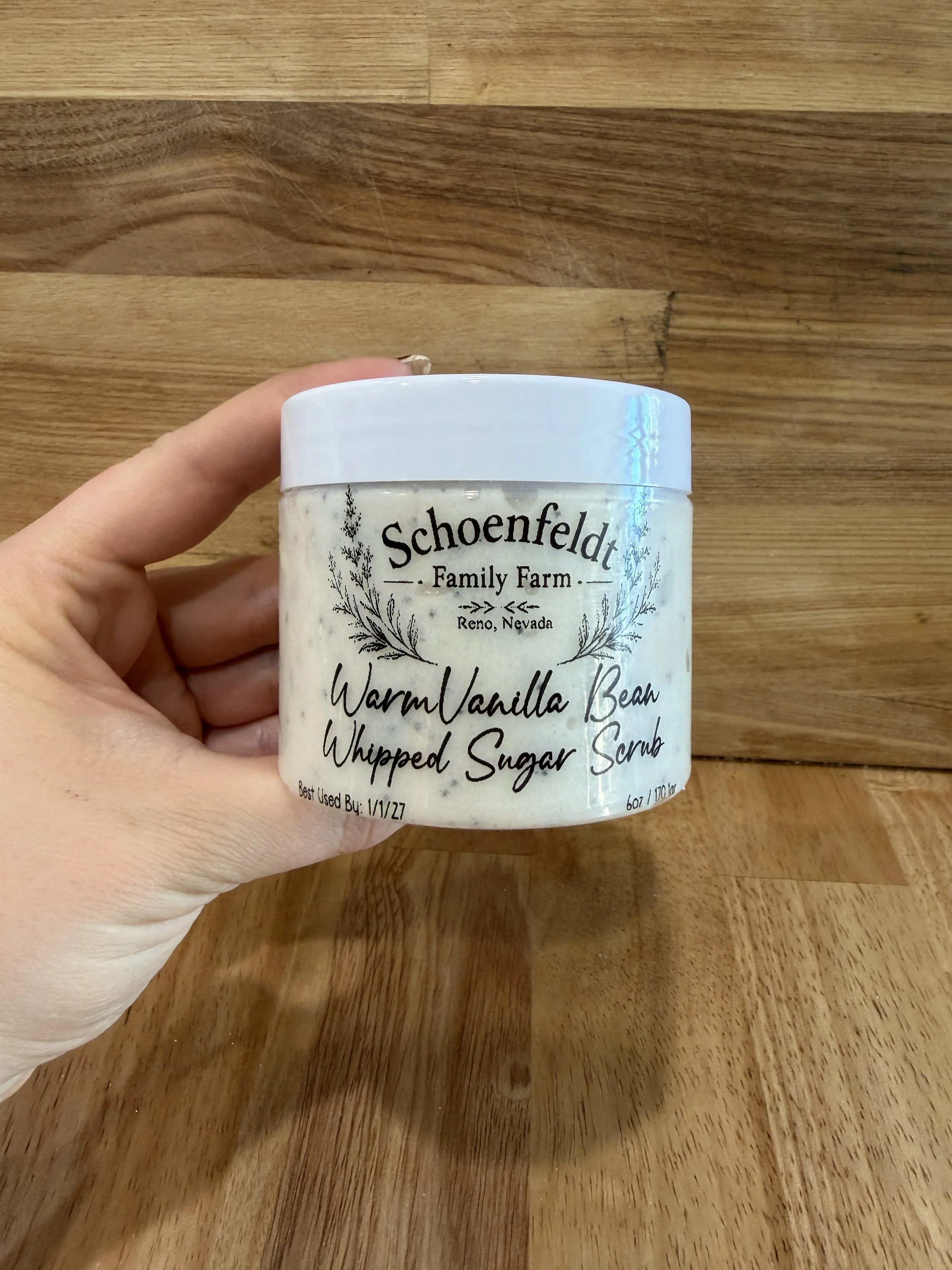 Whipped Vanilla Bean Sugar Scrub