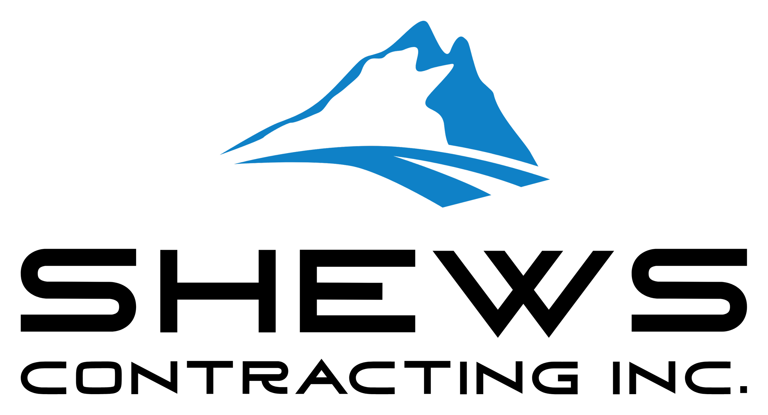 Logo of Mount Rushmore with blue mountain and river graphic.