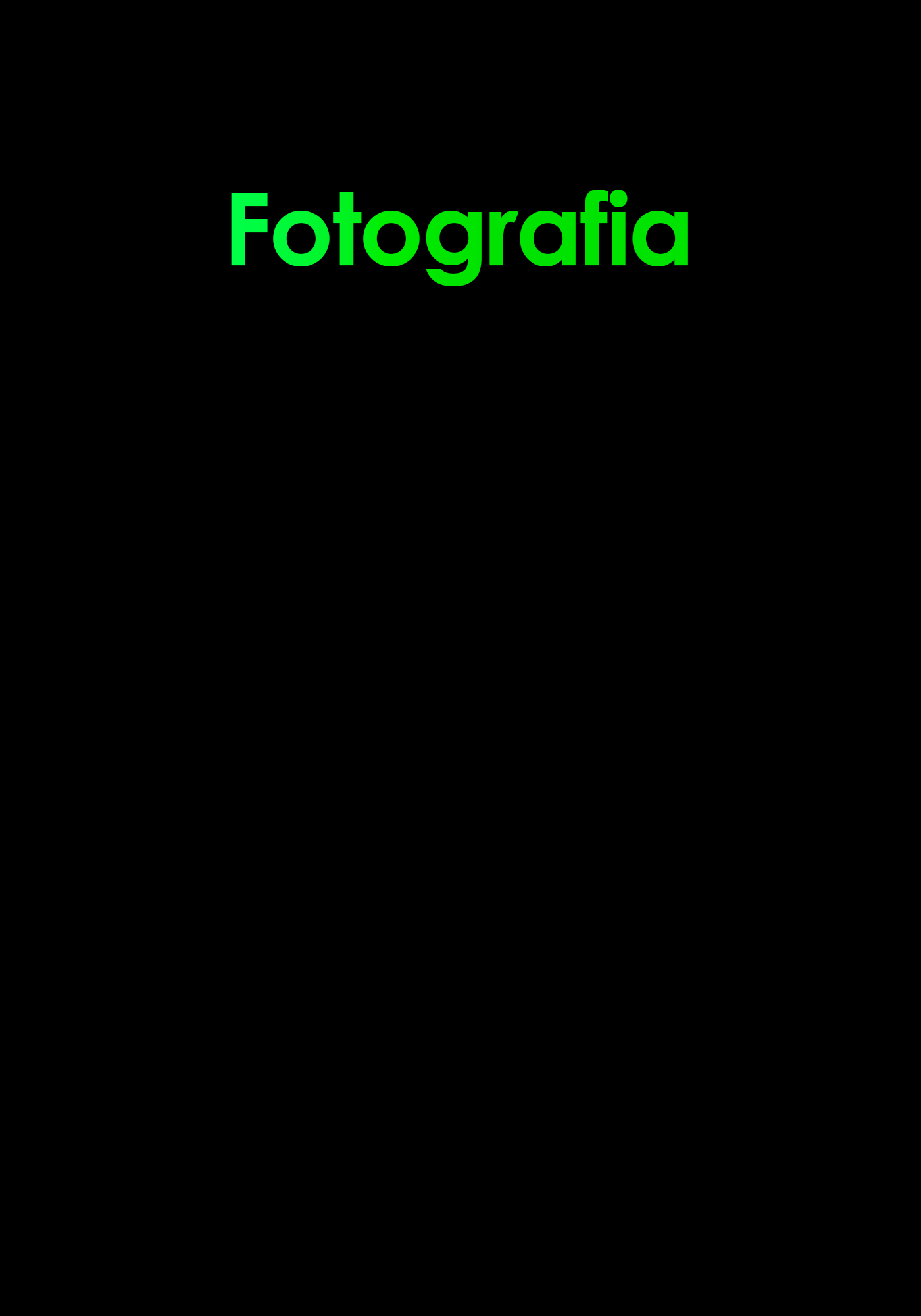 Imagem com a palavra 'Fotografia' em destaque, com o resto do texto preto em um fundo branco.