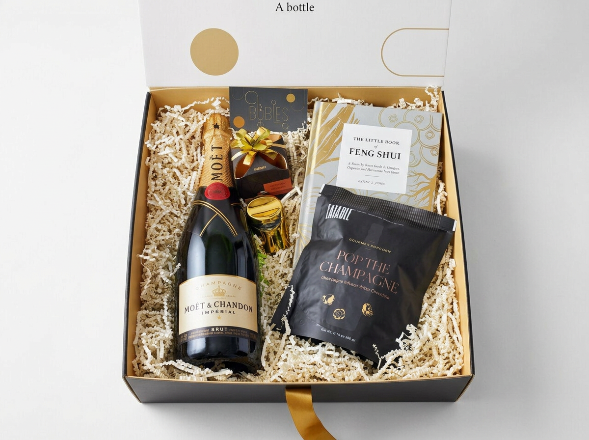 Moët and Chandon Brut with a Feng Shui for home book.png