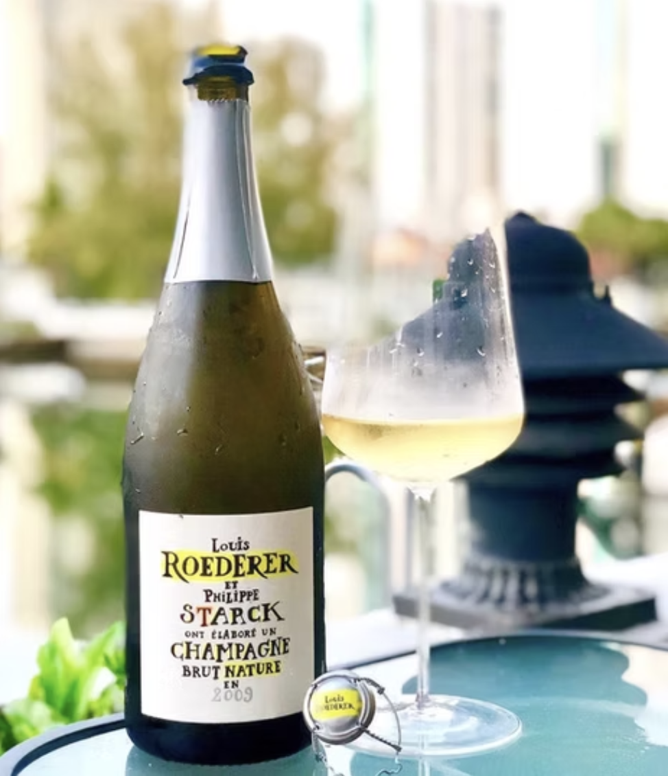 Louis Roederer and Philipe Stark Champagne 2009.png