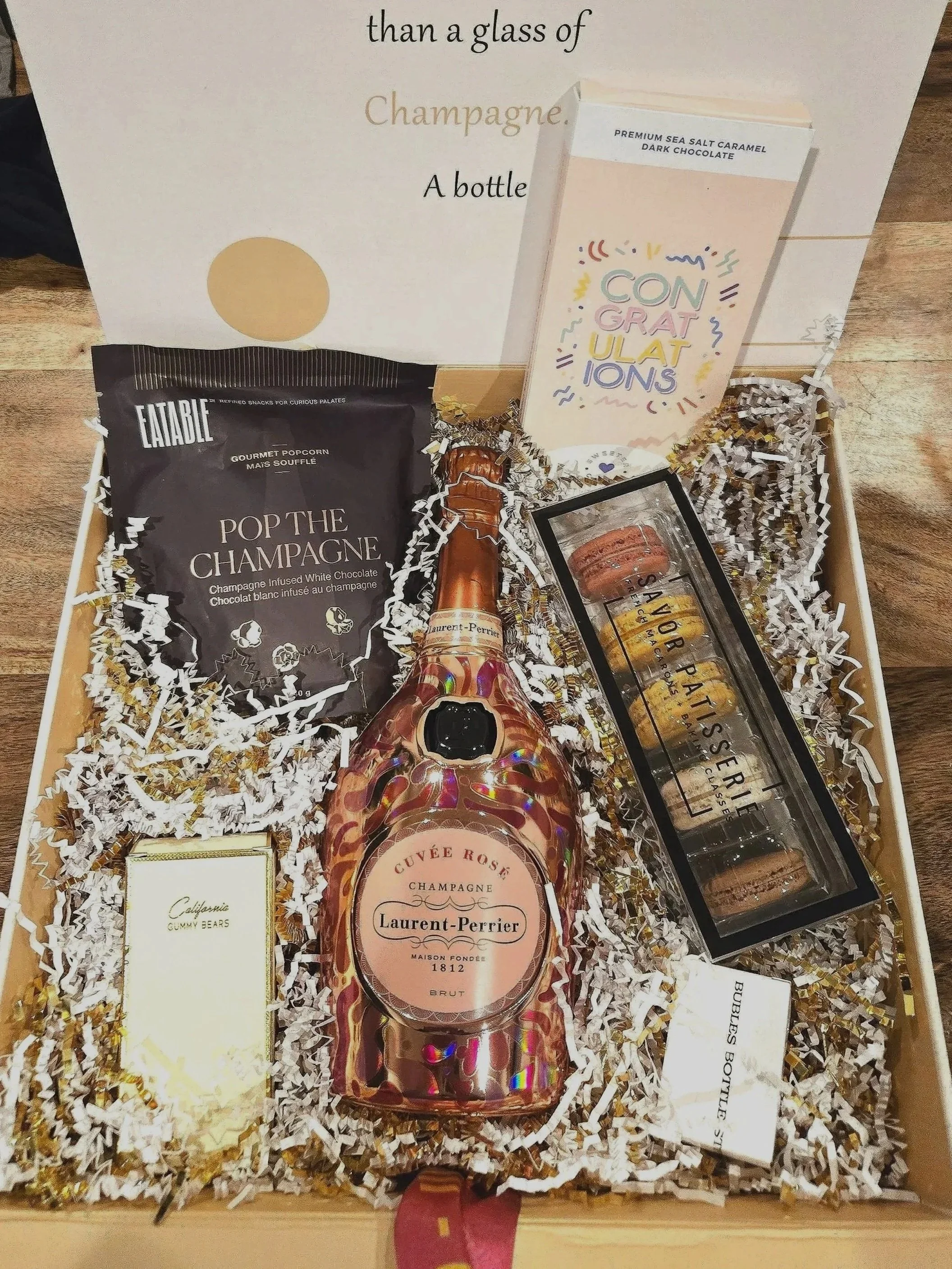 Laurent Perrier Cuvée Rosé with gourmet snacks.jpg