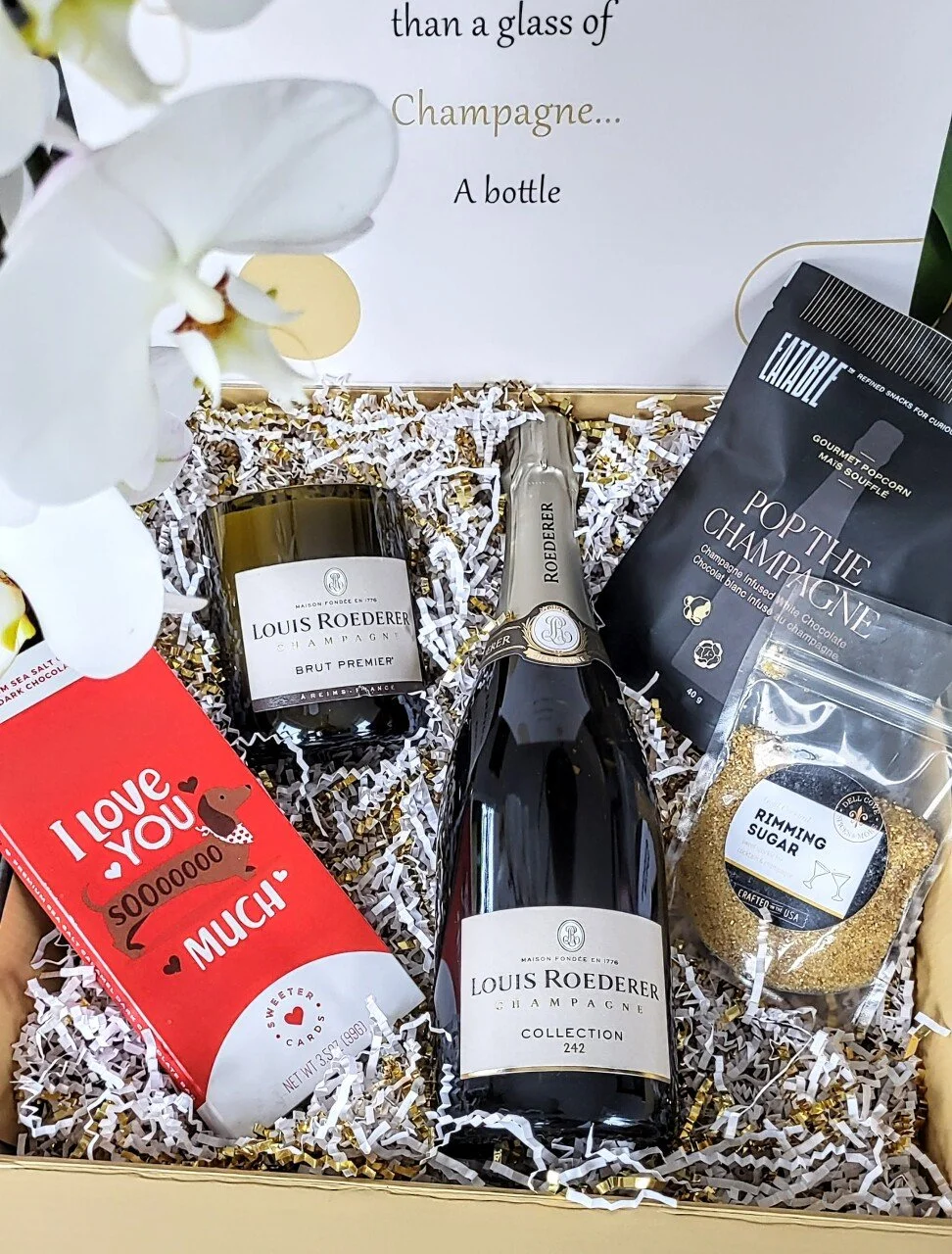 Louis Roederer Collection 242 with receycled candle-gourmet snacks.jpeg