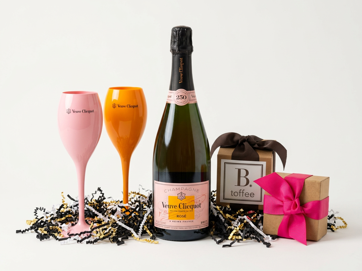 The Veuve Rosé & Flutes