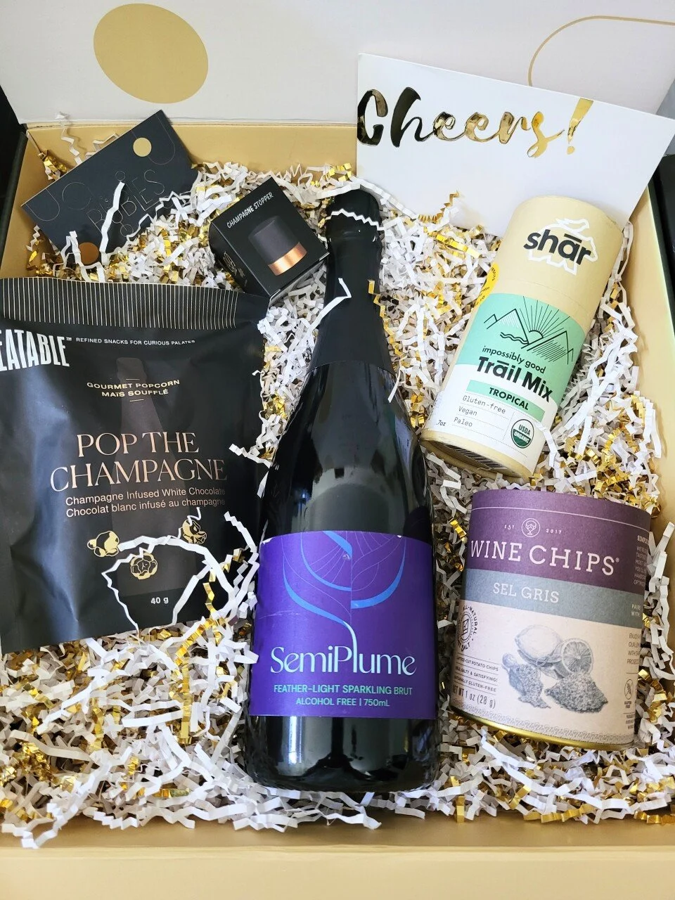 Semi Plume Non-Alcoholic Champagne with gourmet snacks.jpeg
