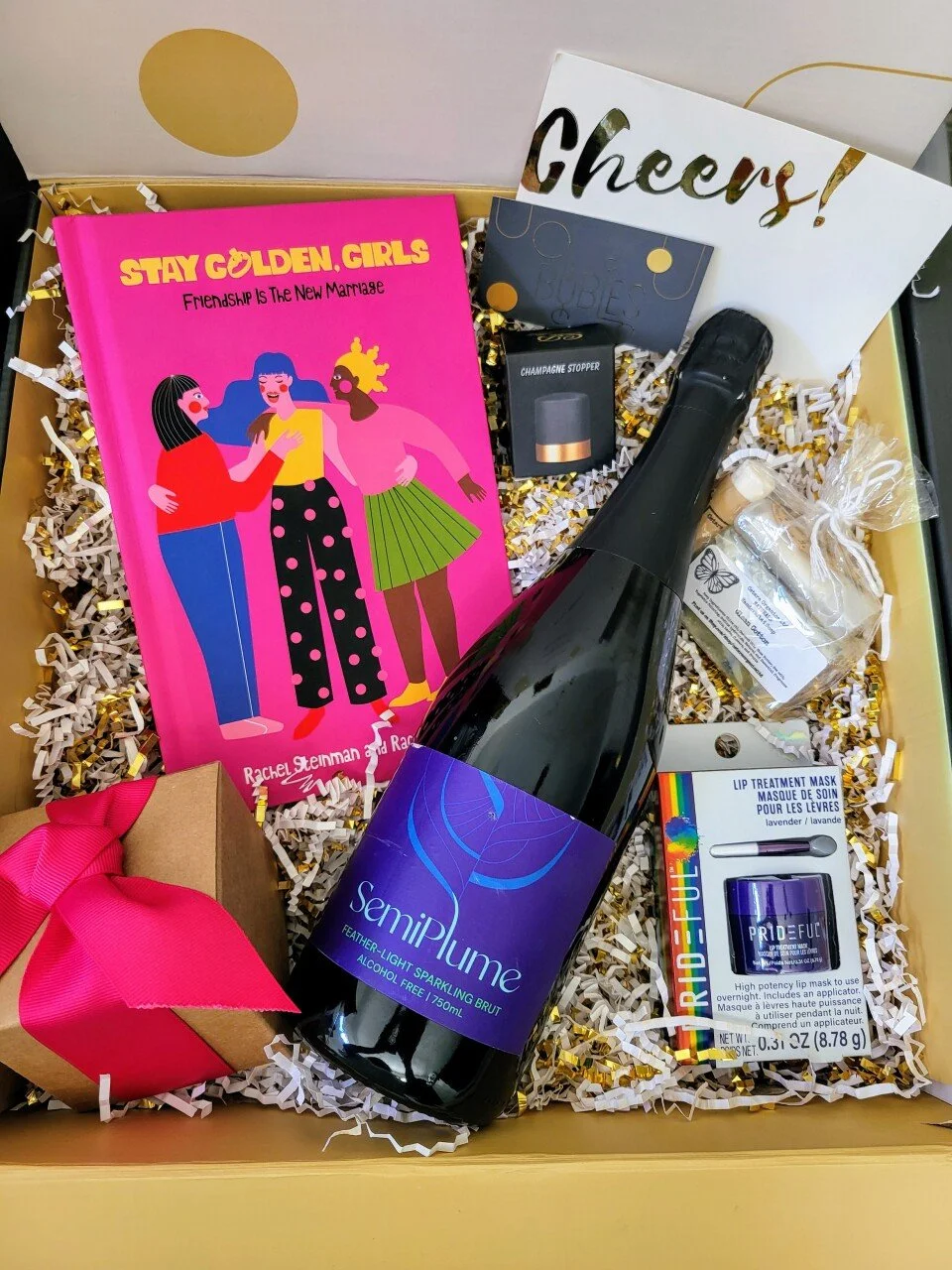 Betsies gift with Semi-Plume non-alcoholic champagne.jpeg