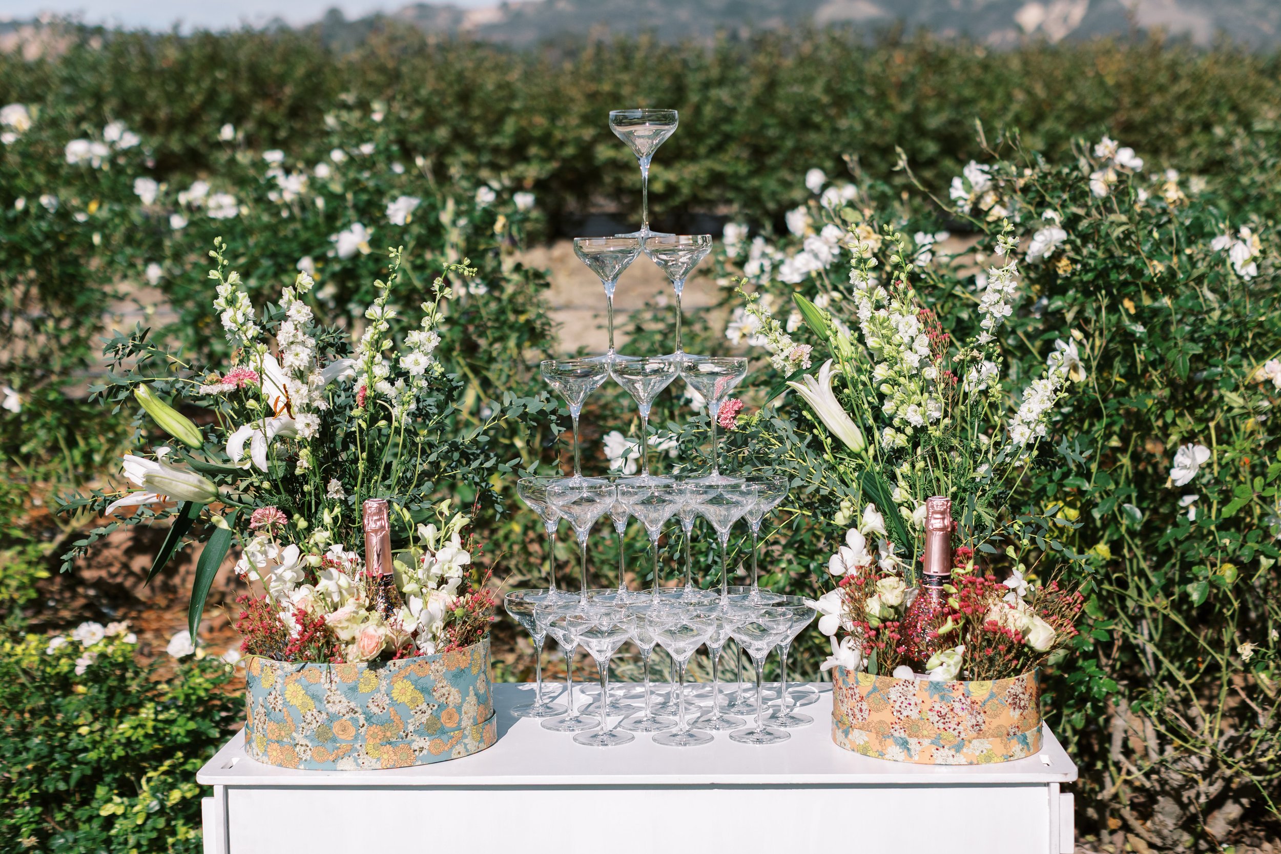 5 TIERED CHAMPAGNE TOWER