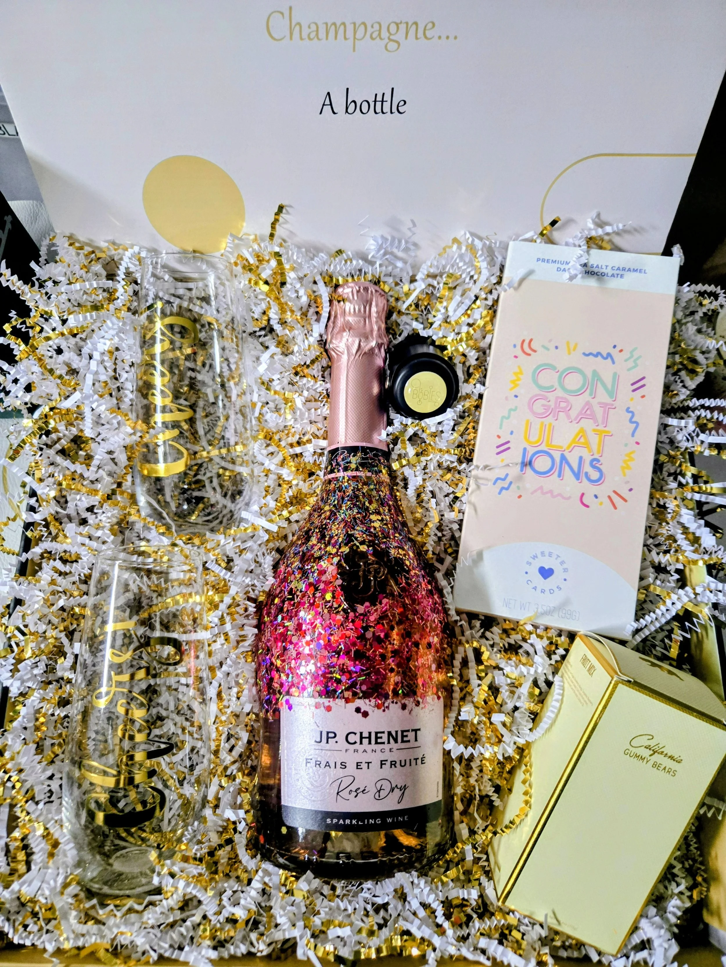 JP Chenet Rosé- Two flutes-Congratulationsjpeg