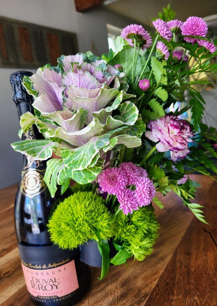 Luxury Champagne & Fresh Floral Set