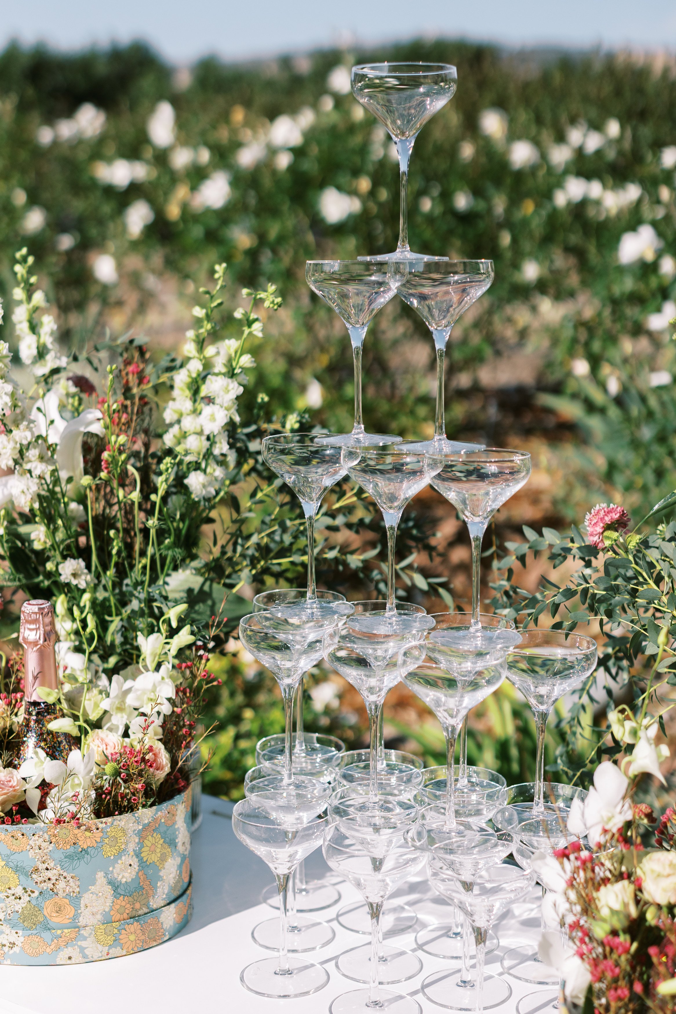 Champagne tiered