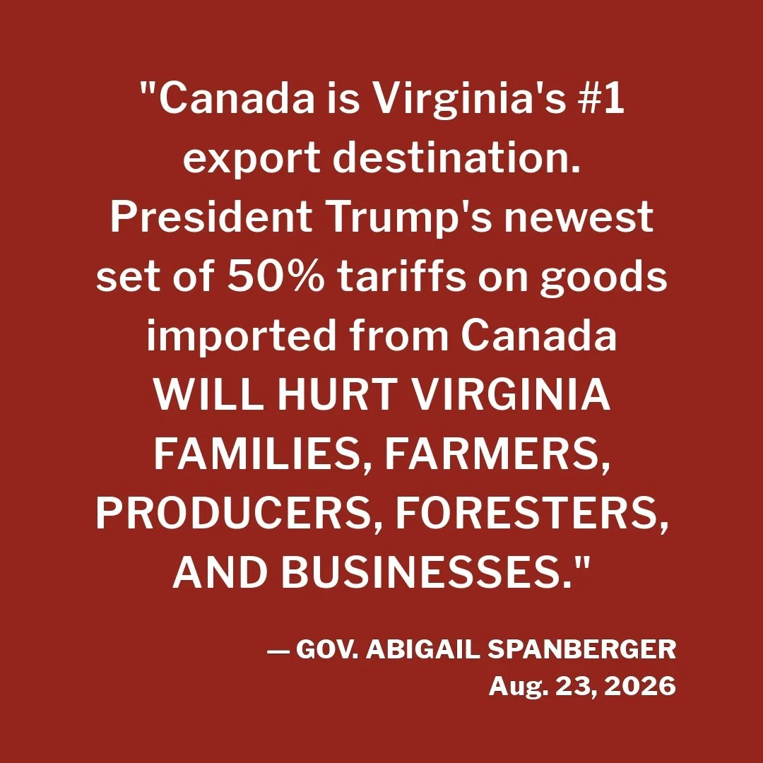 It takes a special kind of recklessness to pick a fight with, of all countries, Canada, AND inflict economic pain on pretty much every corner of Virginia. The Nov. 3 midterms can't come soon enough. Vote Blue to put a check on Trump.
