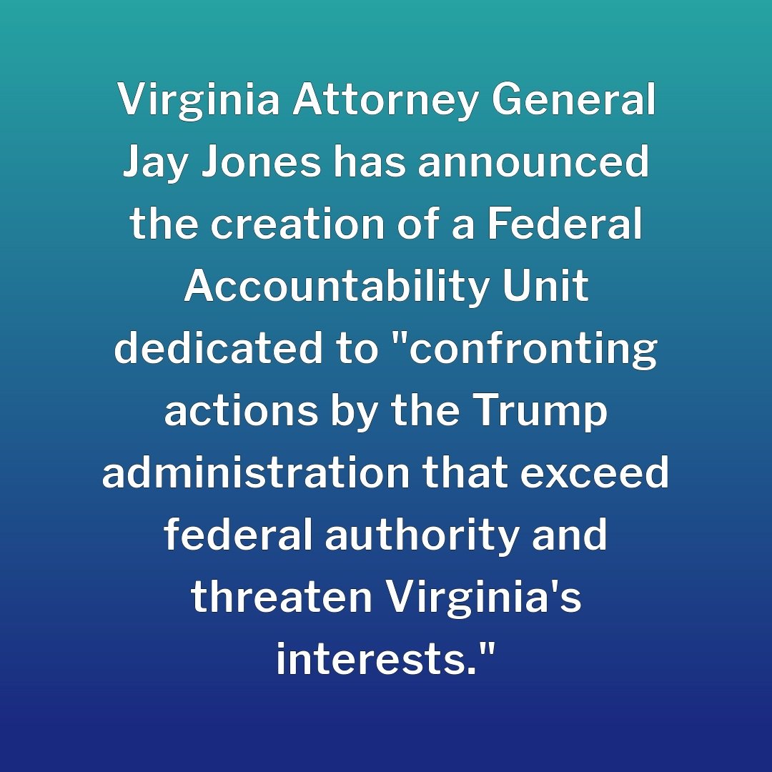 Imagine having to dedicate a team to deal with threats against Virginians from the president of the United States. But here we are. Grateful we have an Attorney General who's standing up for us. 
https://www.oag.state.va.us/media-center/news-releases