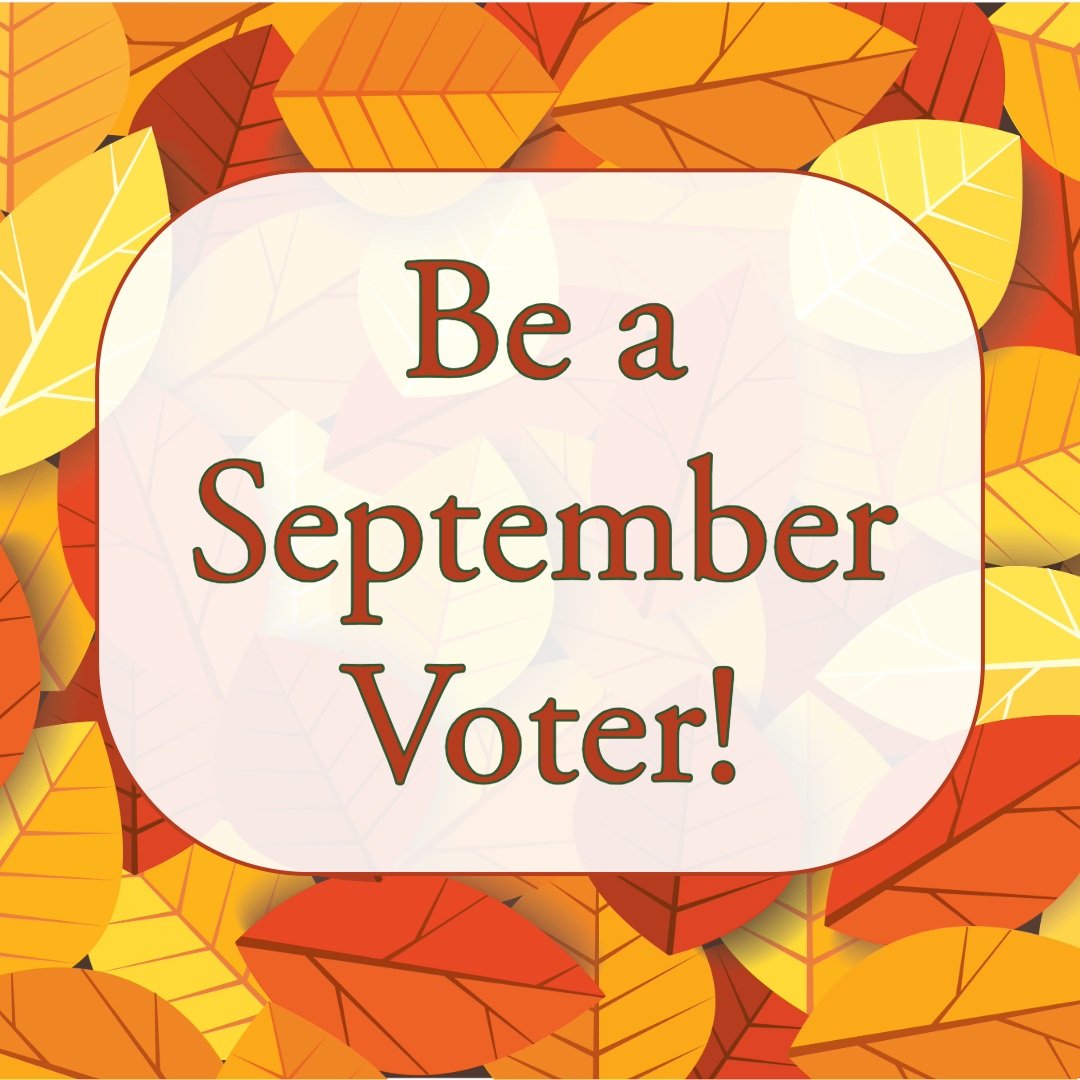 It's time! Fall is just around the corner and so is our opportunity to take back our country. In-person early voting begins on Friday, Sept. 18! Here in Nelson County, visit the Nelson County Registrar's Office, 571 Front St., Lovingston, from 9 a.m.