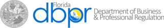 Florida Department of Business and Professional Regulation logo with the initials 'dbpr'.