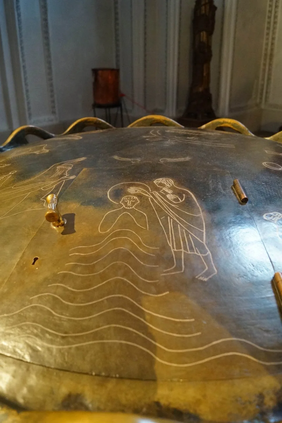 Salzburg - Salzburg Cathedral - Baptismal Font - Jesus Being Baptized