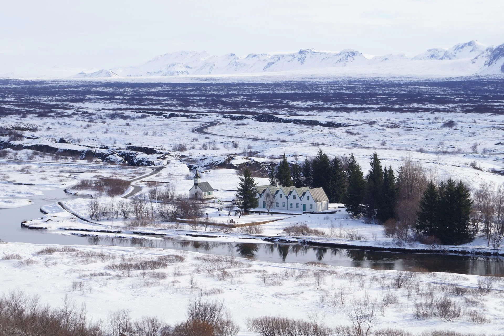 Thingvellir National Park - the park is located across both the North American and Eurasian plates. 