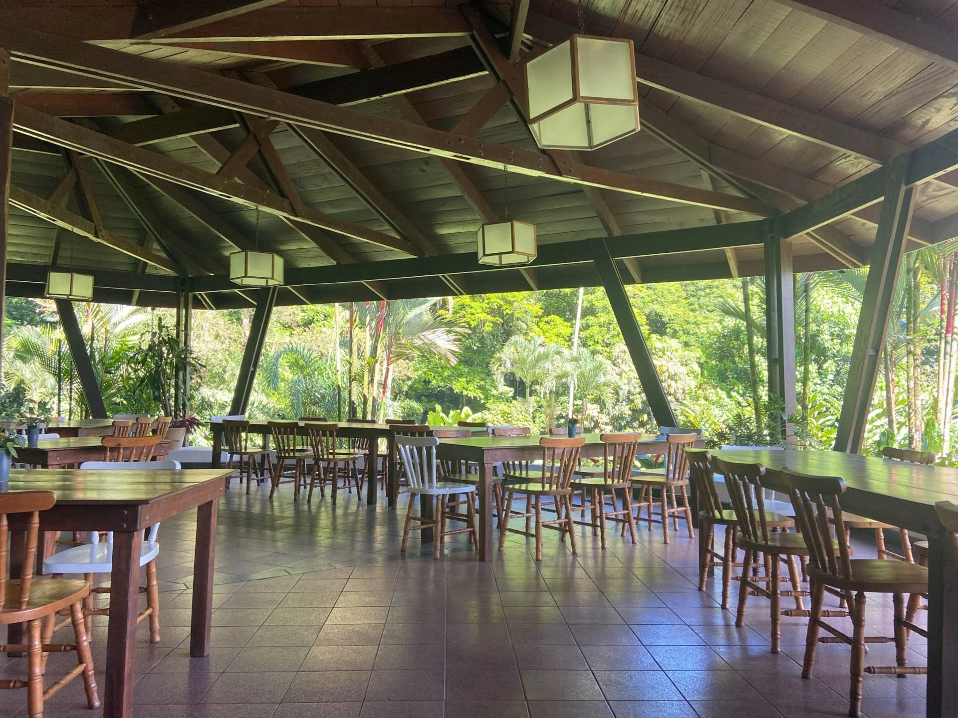 Rio Danta Restaurant on the way to Mawamba Lodge. After arriving in Costa Rica the night before we took a bus to the Mawamba Lodge. Our first stop was this restaurant, which is owned by the Lodge.