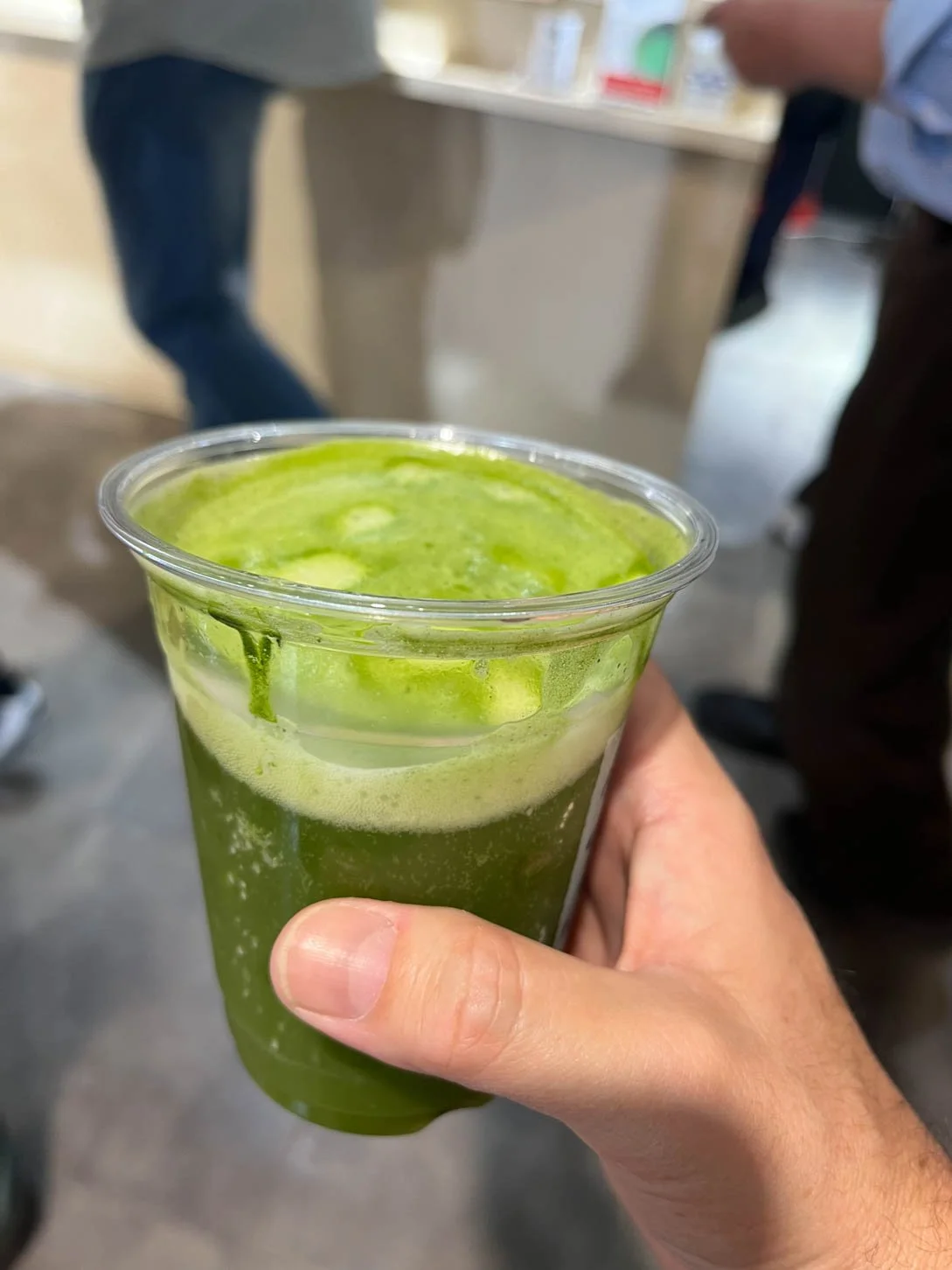 Tokyo - Matcha Beer in Asakusa. It had a grassy undertone to the taste but was not unpleasant at all.