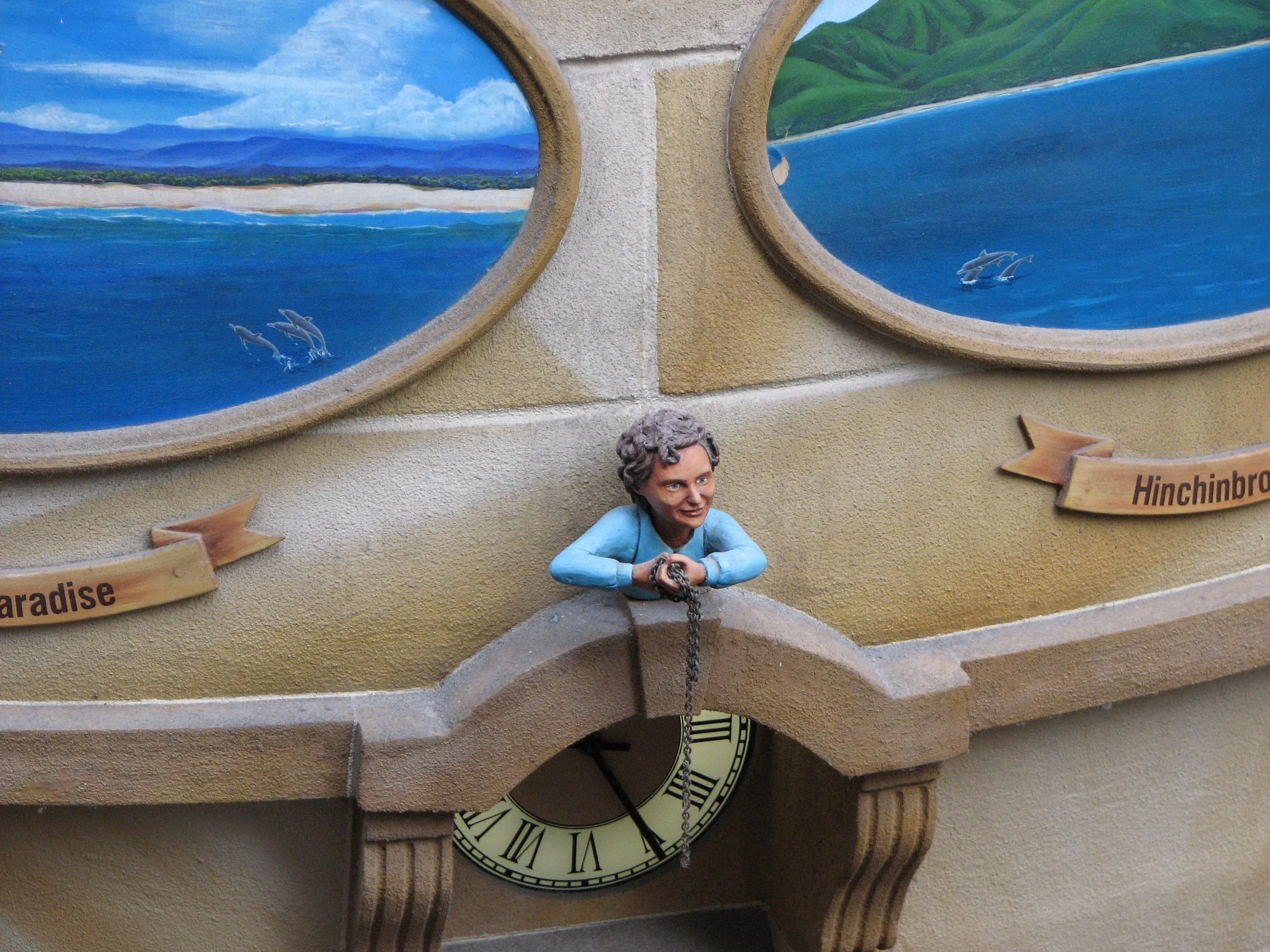 Detail from the clock in the Queen Victoria Building