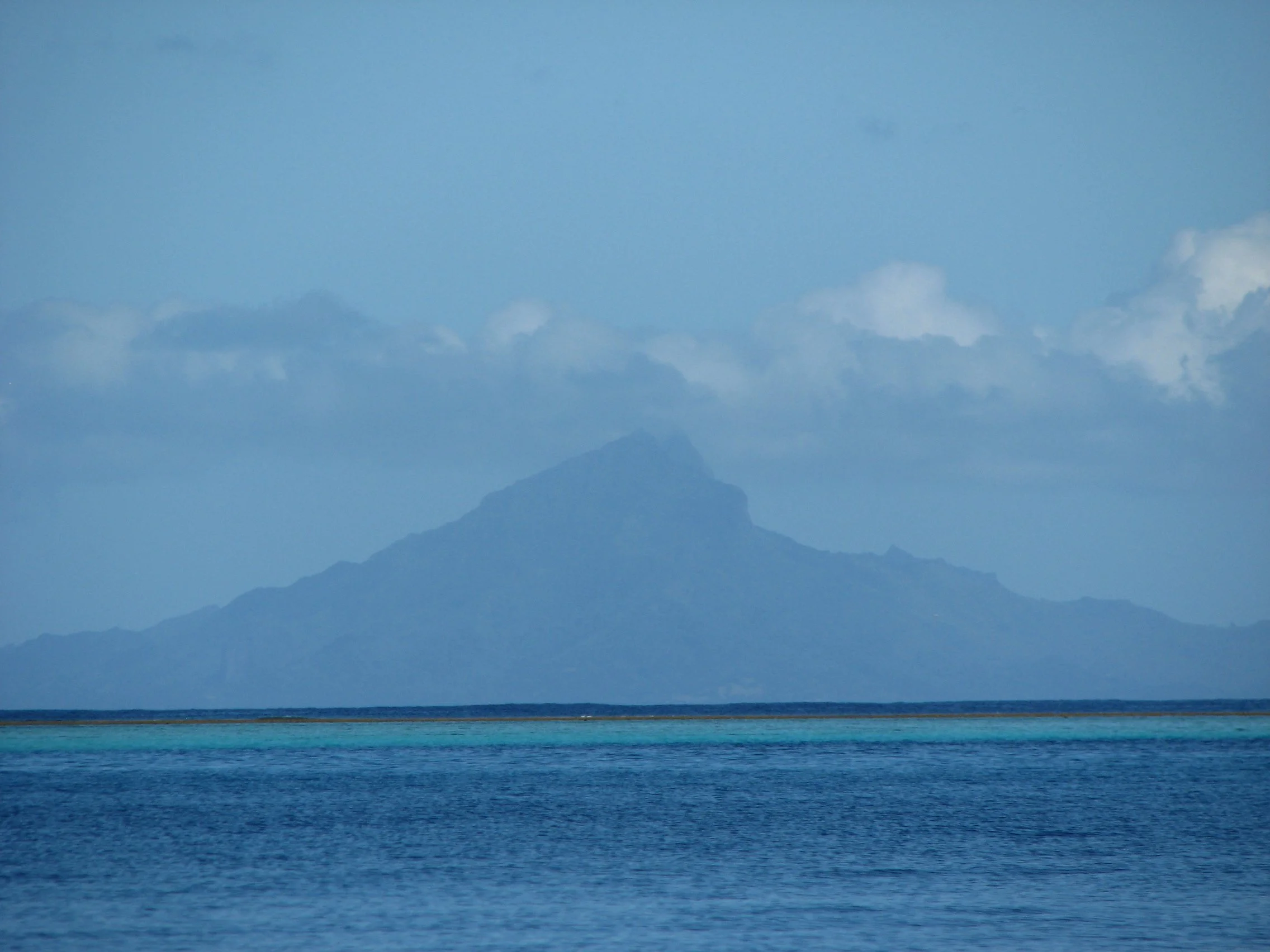 A view of Bora Bora from Huahine
