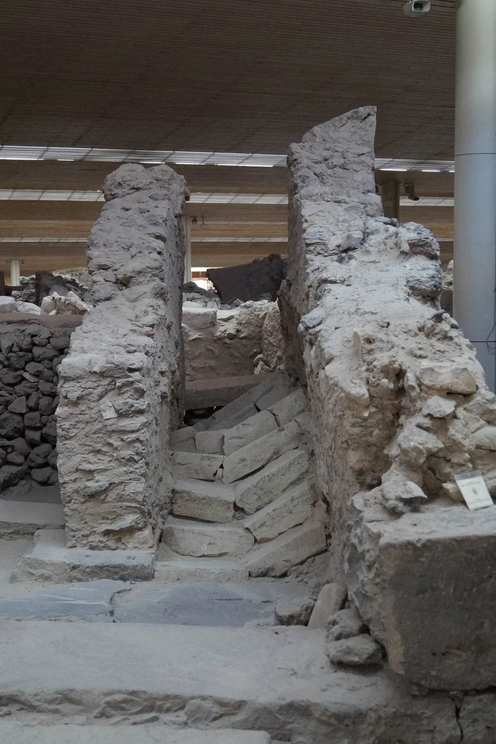 Santorini - These stairs were destroyed by an earthquake in Akrotiri