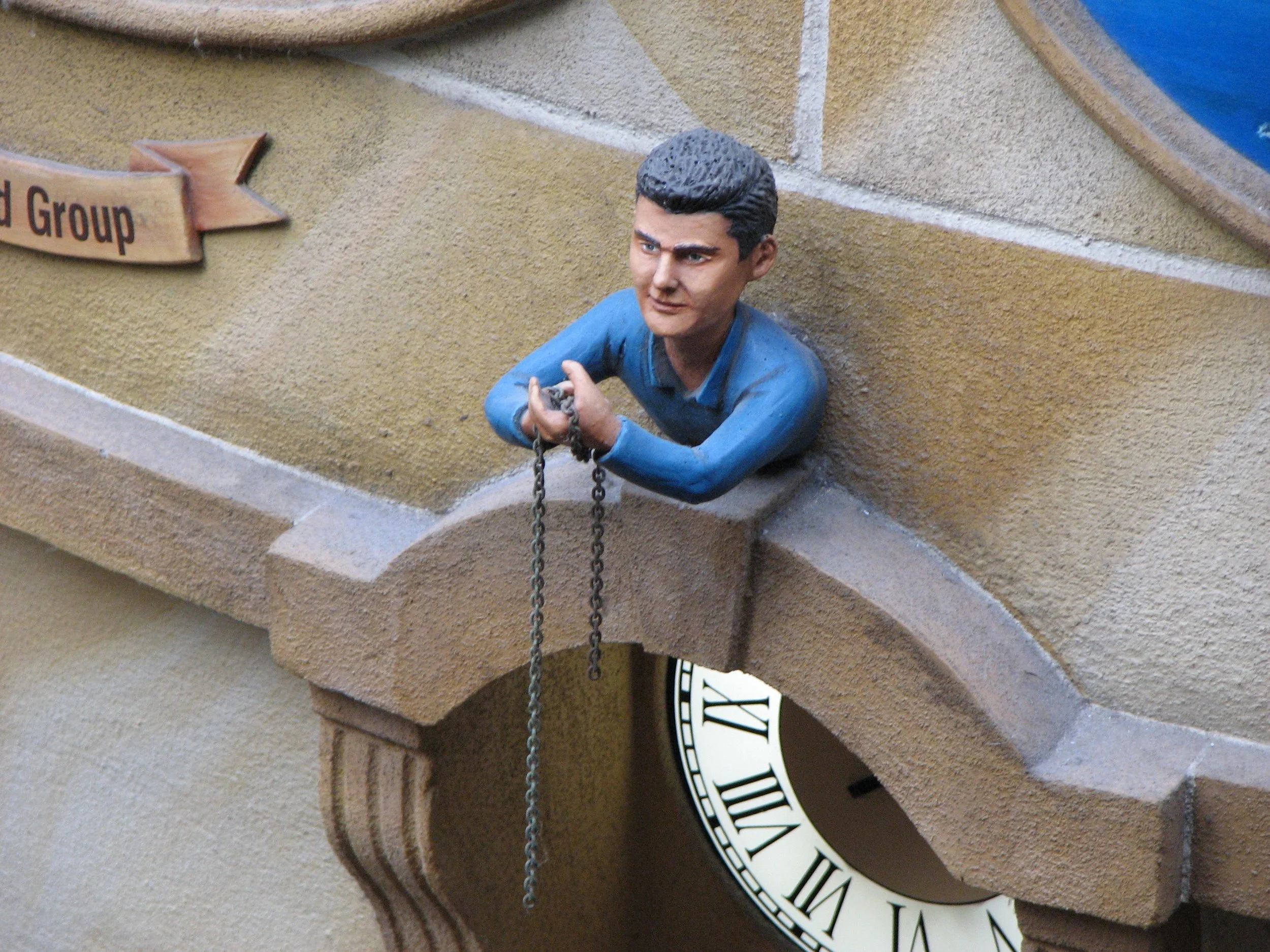 Detail from the clock in the Queen Victoria Building