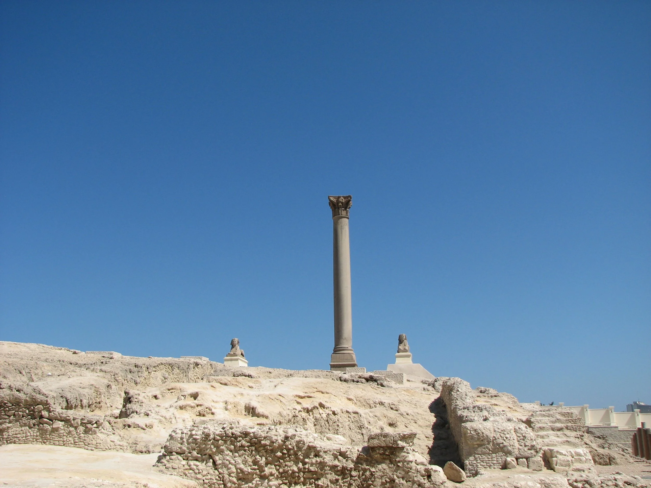 Pompey's Pillar, Alexandria. Gnaeus Pompeius Magnus was one of Ancient Rome's greatest generals. He was a one time rival and one time ally of Julius Caesar and along with Caesar and Marcus Licinius Crassus formed The First Triumverate. He was ultimat