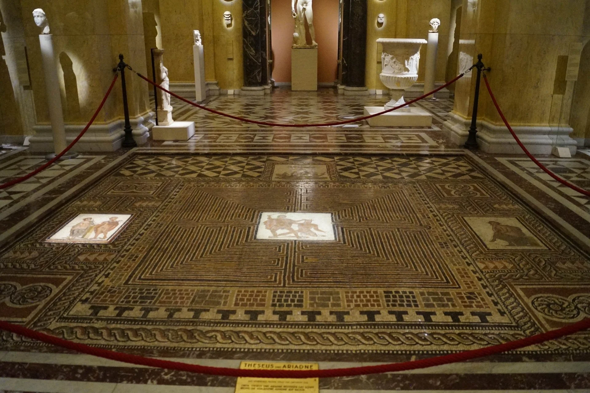 Vienna - Kunsthistorisches Museum - Theseus and Ariadne Roman Mosaic