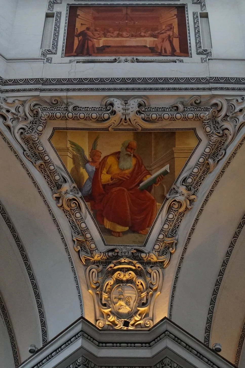 Salzburg - Salzburg Cathedral - St. Matthew, who is symbolized by the Angel behind him